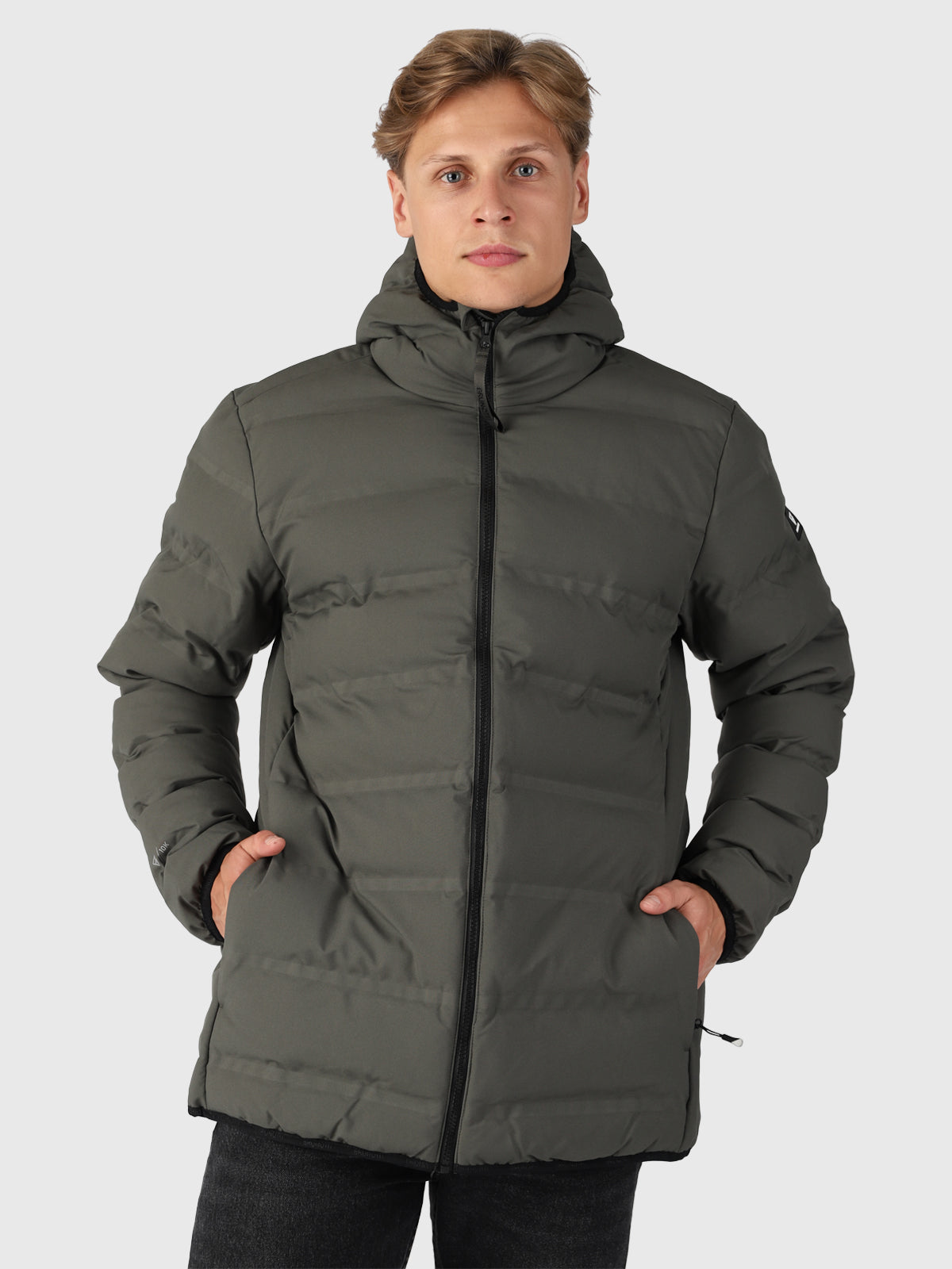 Mens puffer hot sale jacket green