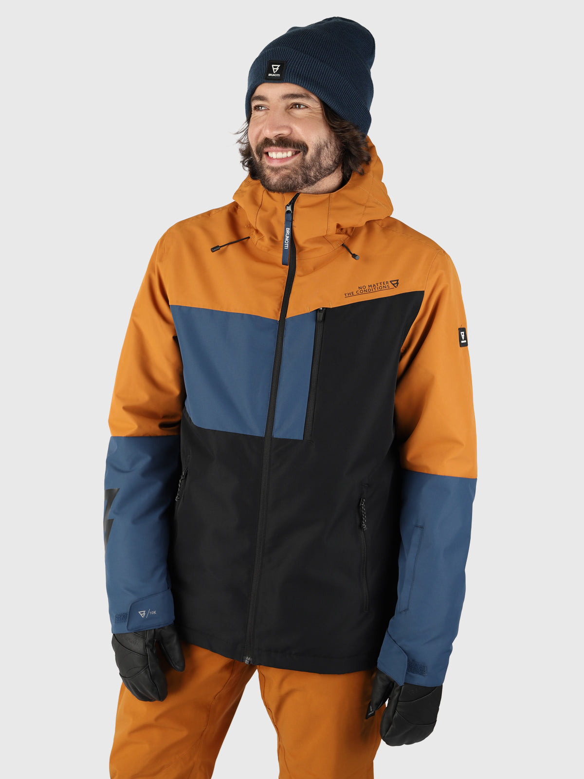 Flynners Men Snow Jacket Black