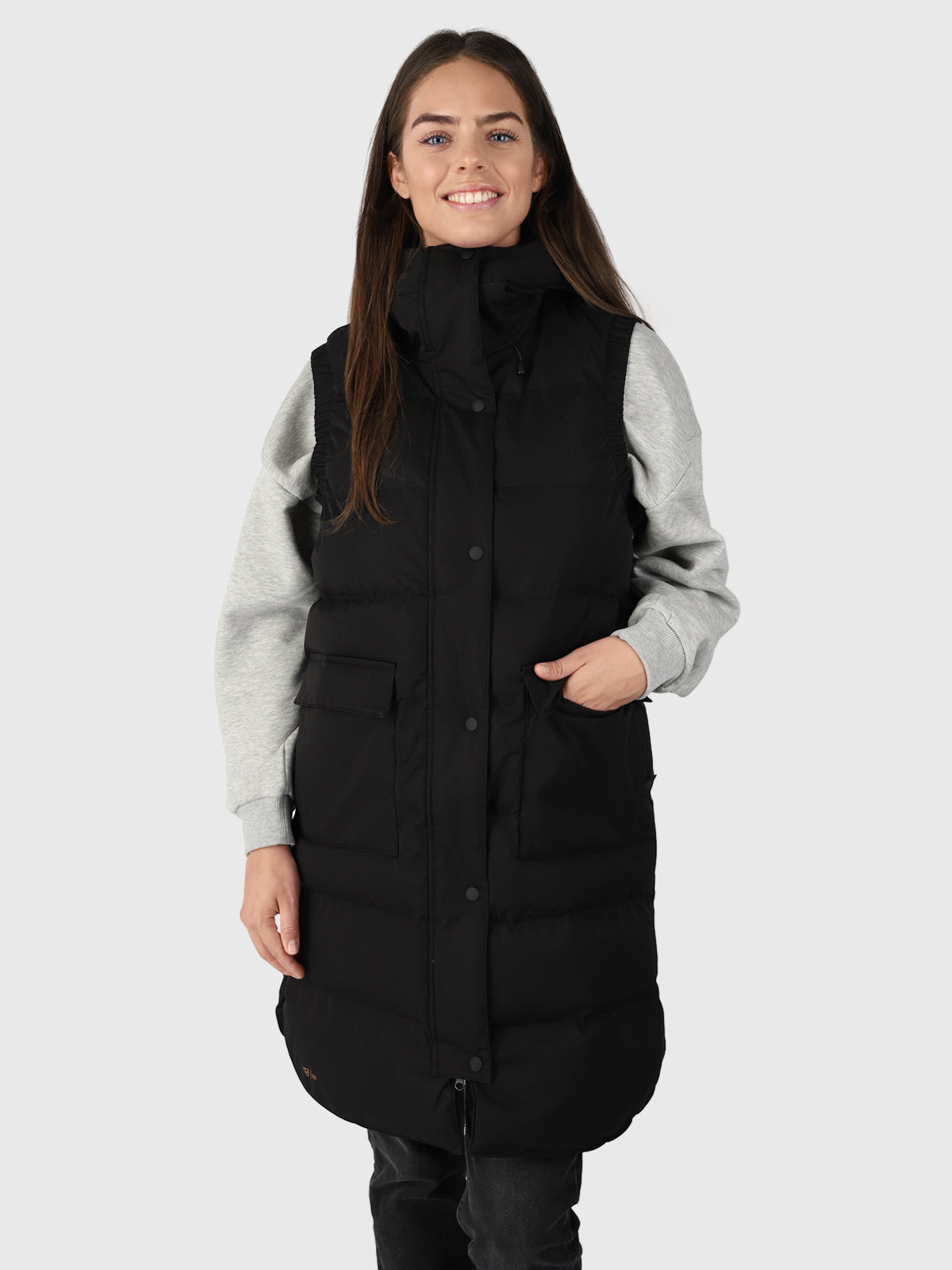 Kalani Women Long Puffer Bodywarmer Black