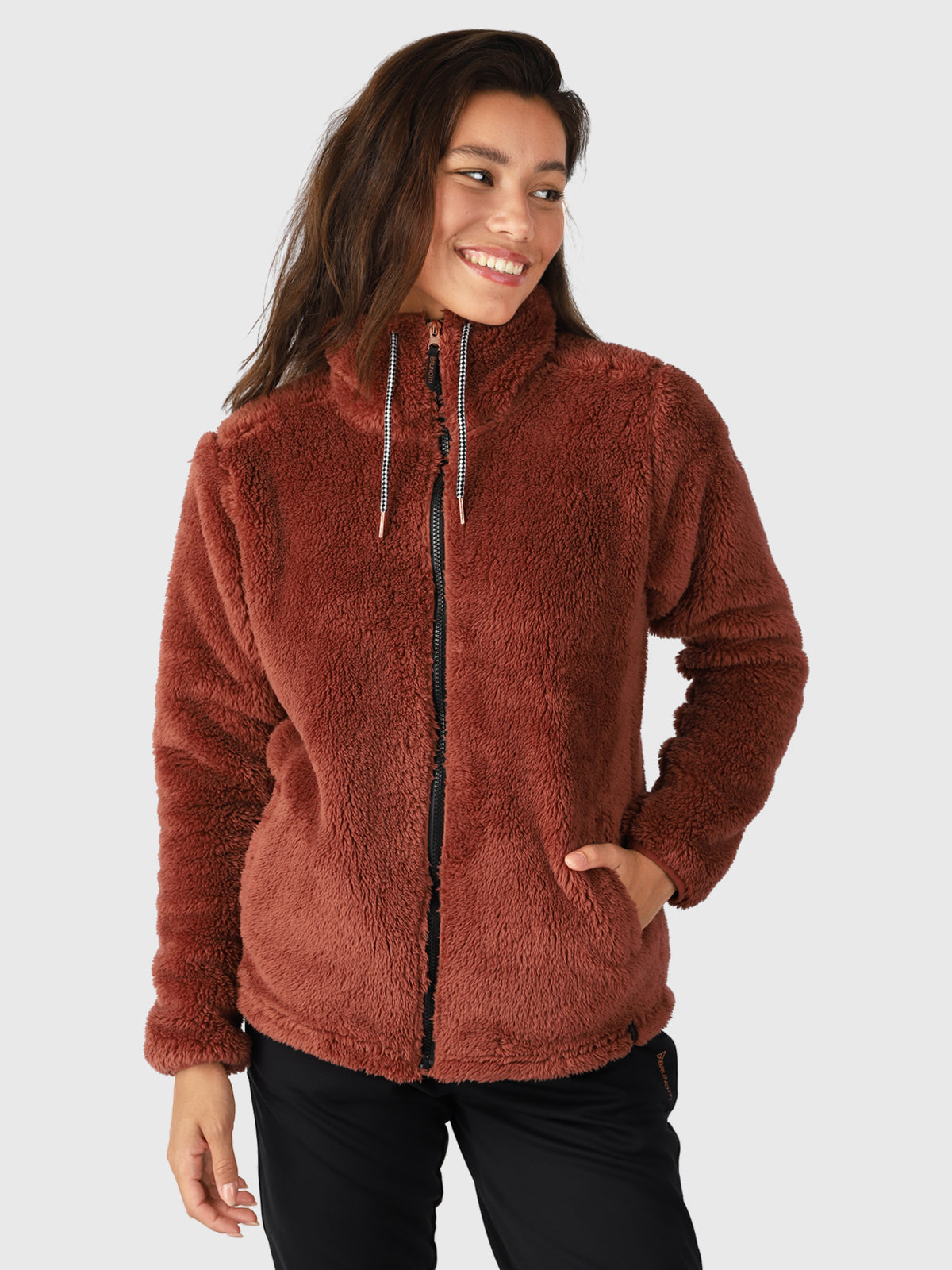 Kyoto Women Fleece Jacket Brown