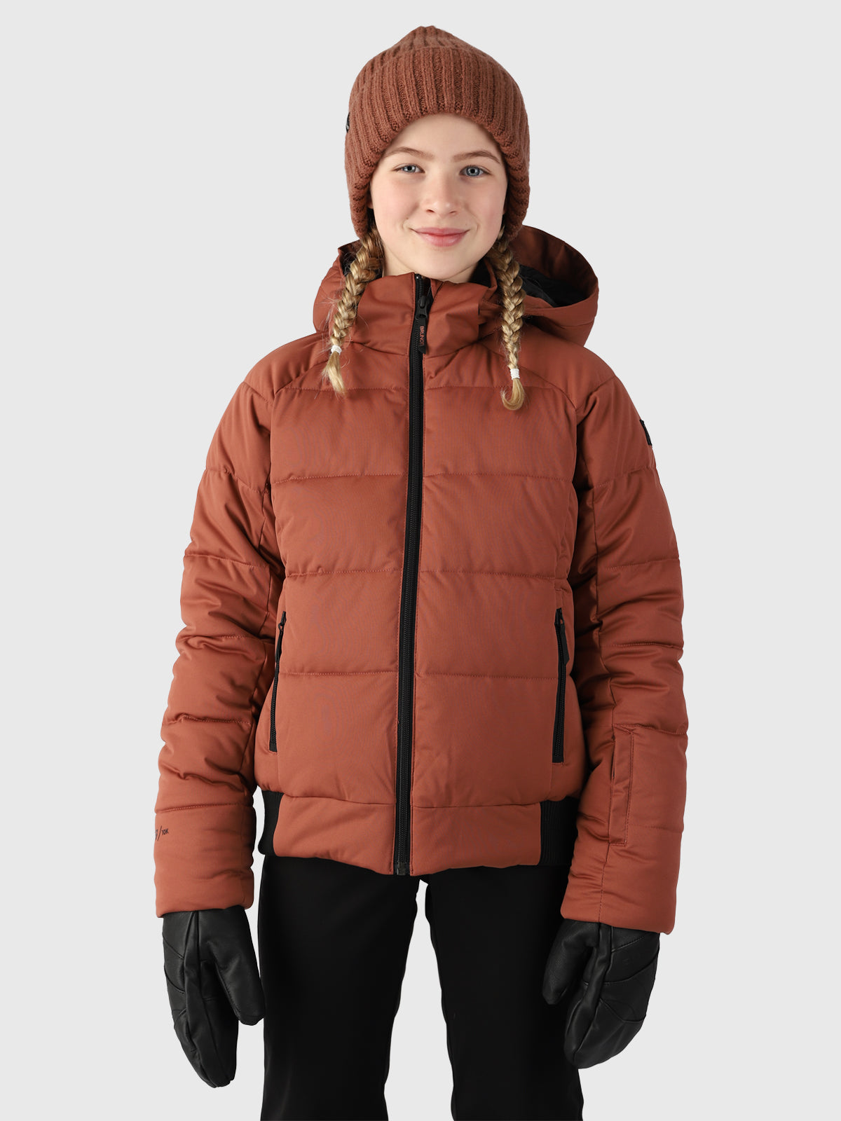 Suncrown Girls Puffer Snow Jacket Brown