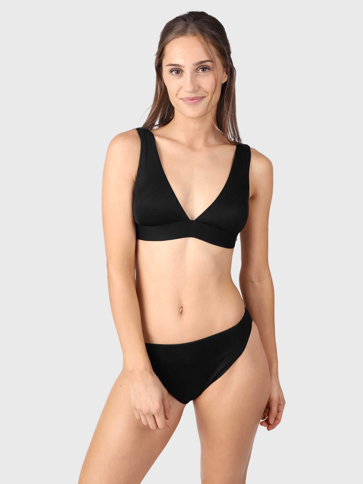 Bodhi Leaves Damen Bralette Bikini Set Schwarz