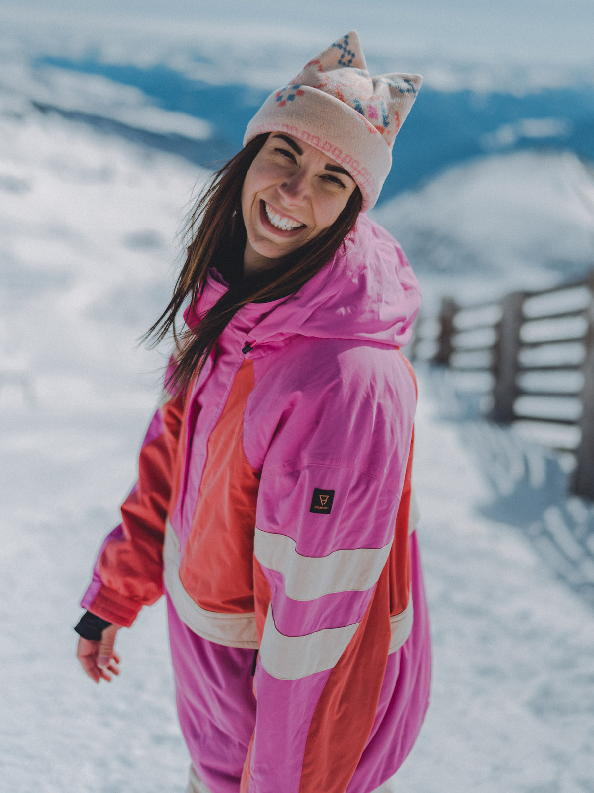 Saporo Damen Ski Anorak Oversized Pink