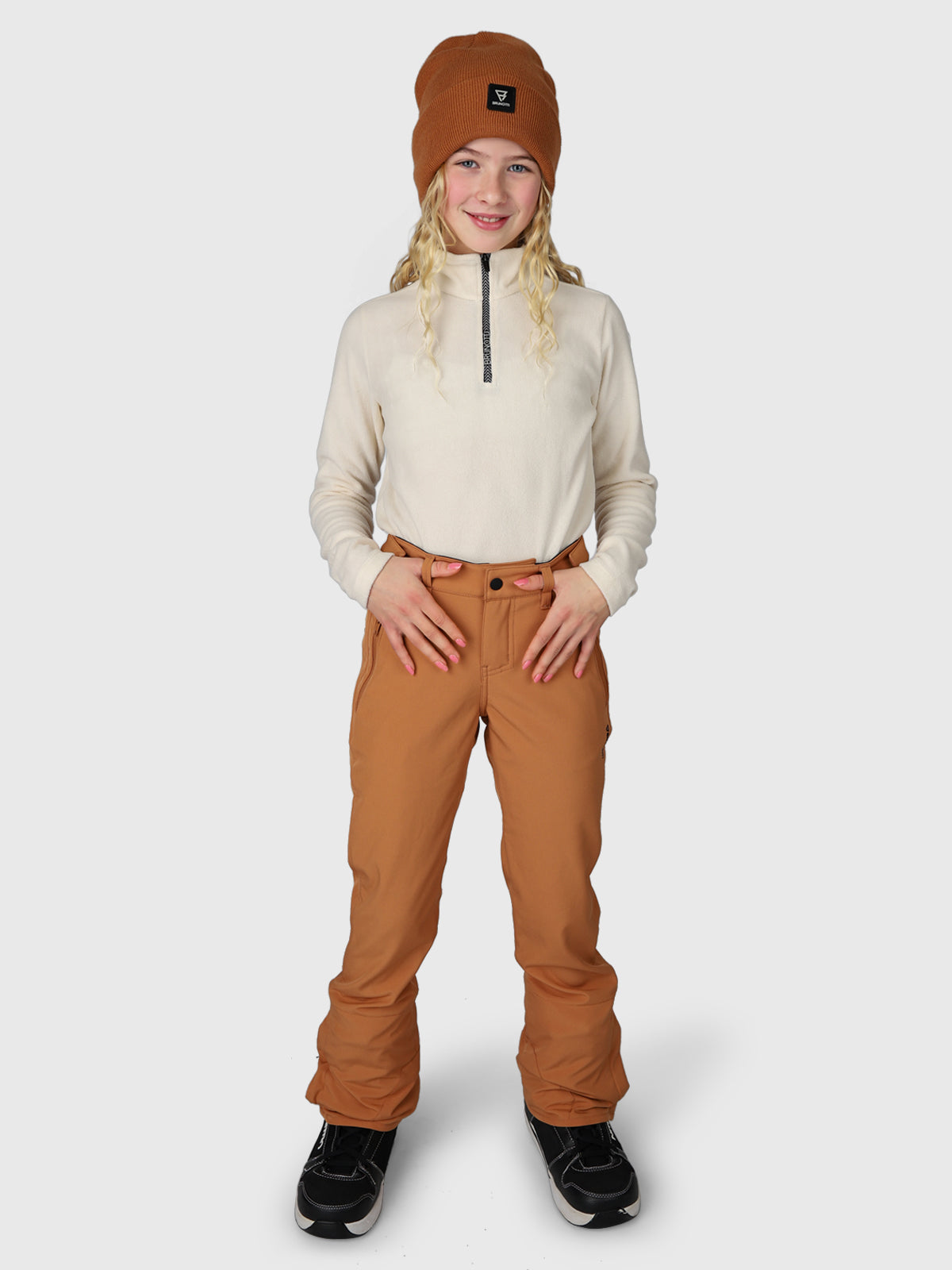 Tavorsy N Girls Softshell Snow Pants Brown