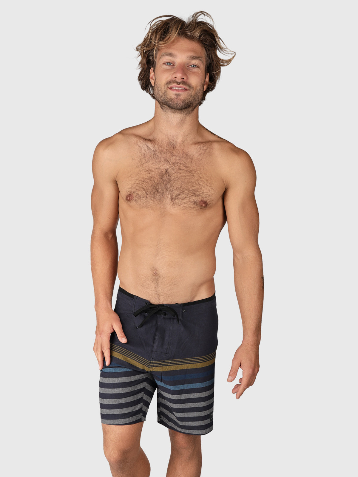 Paitor Stripe Men Boardshorts Blue