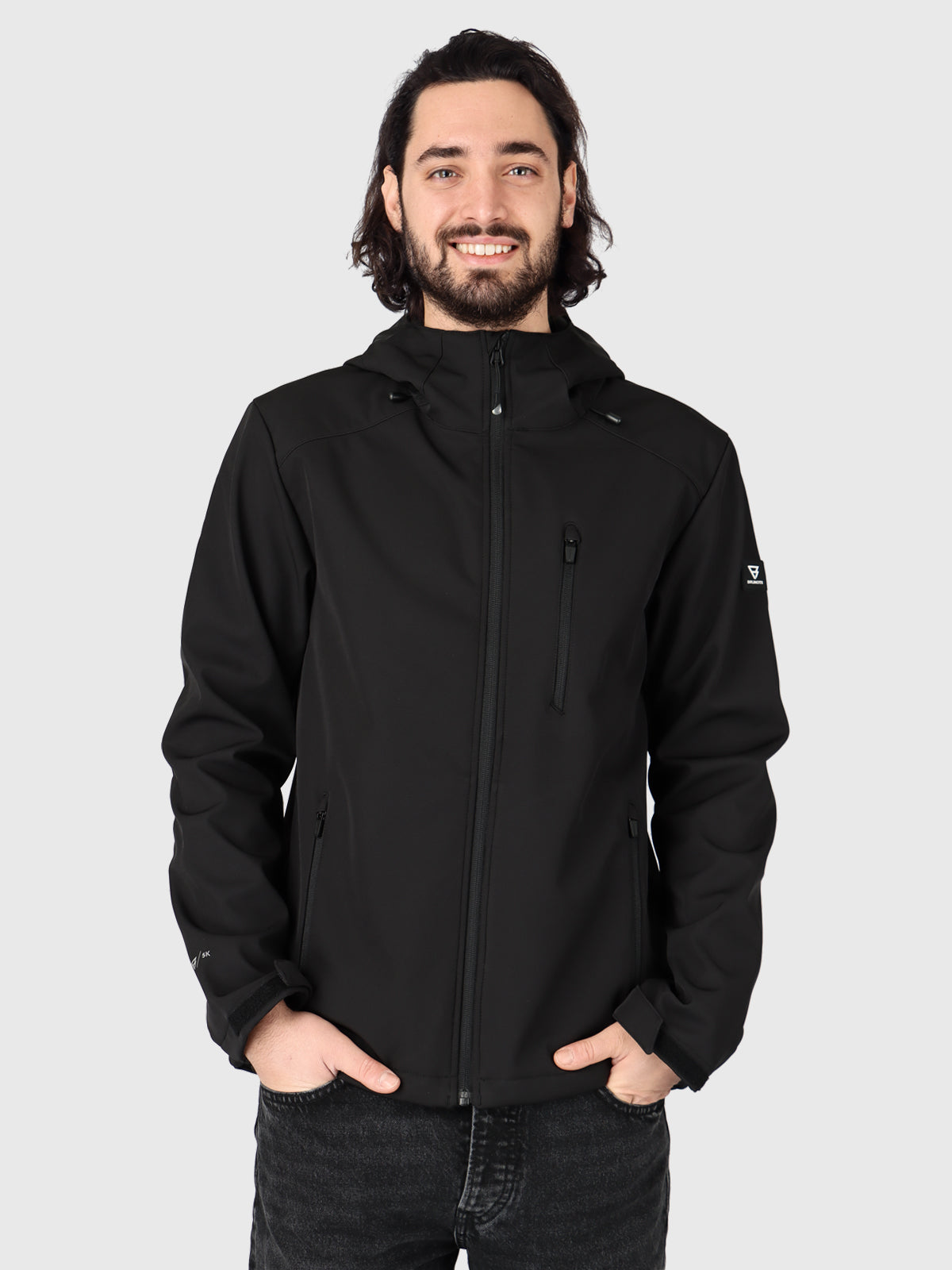 Black soft hotsell shell jacket mens