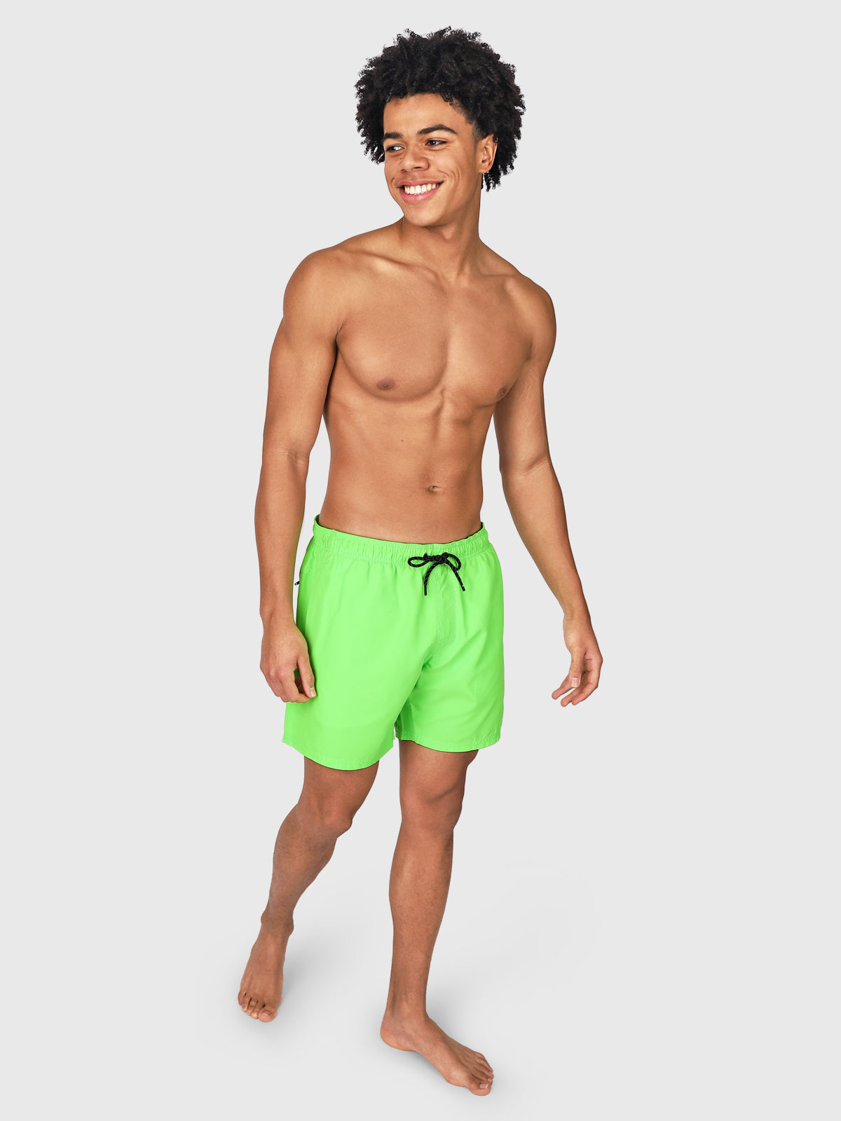 Neon green mens store swim trunks