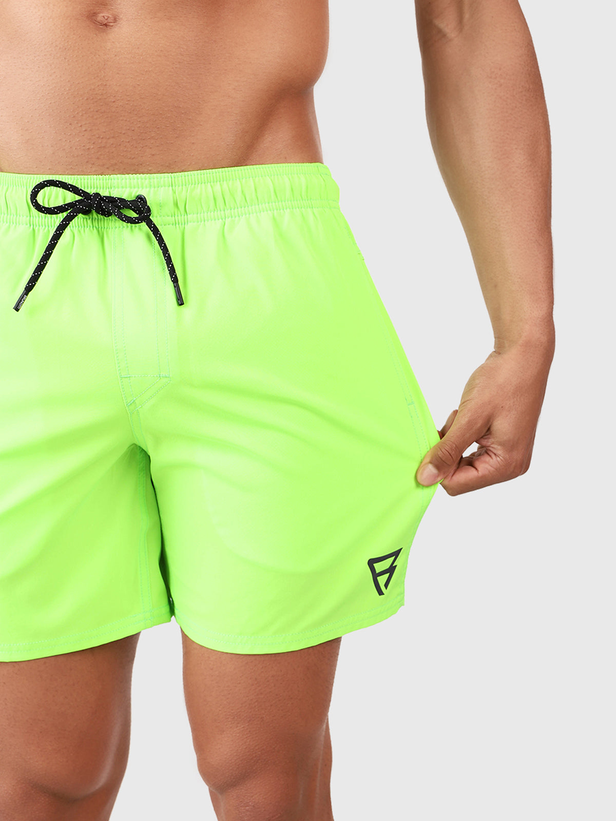 Bru conic Men Swim Shorts Neon Green