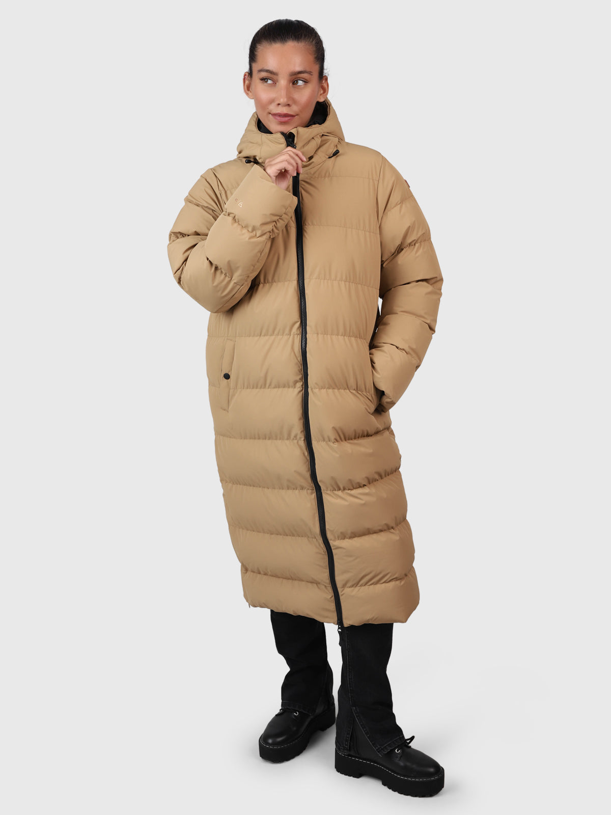 Bigsur Damen Langer Puffer Mantel | Desert