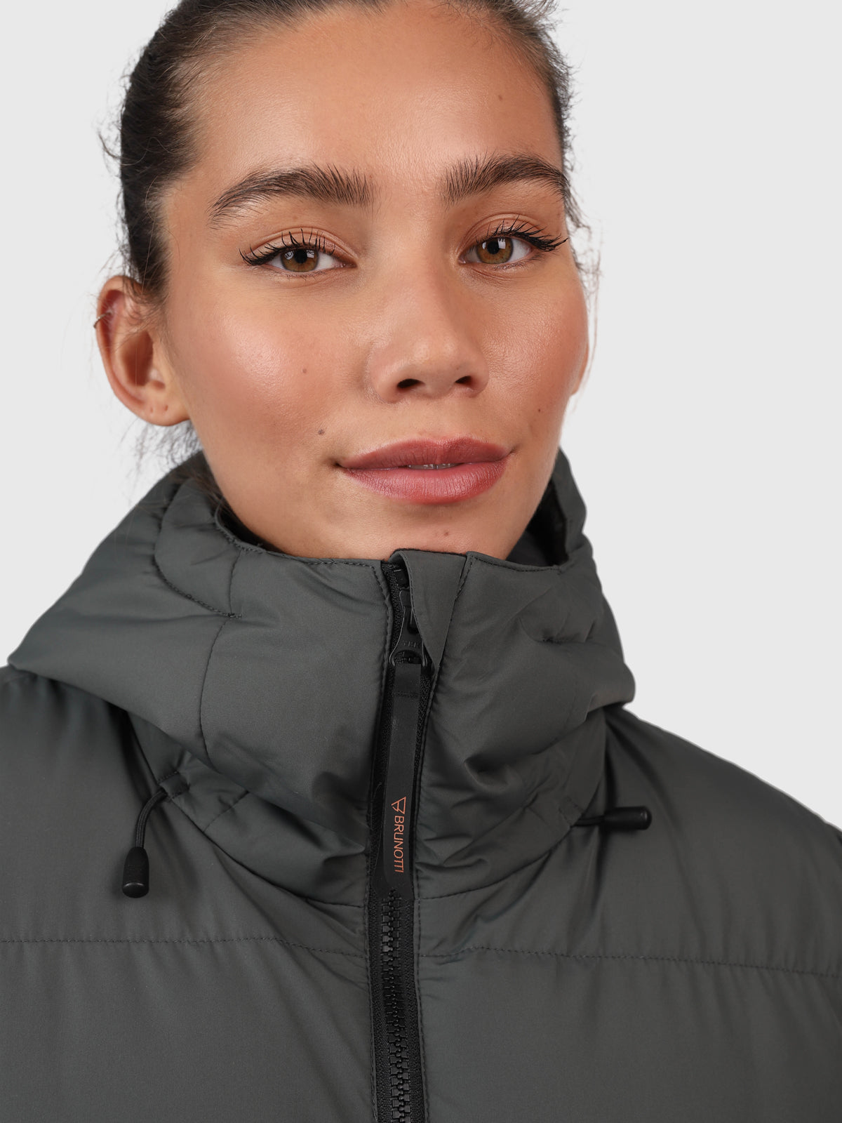 Bigsur Women Long Puffer Coat | Mud Green