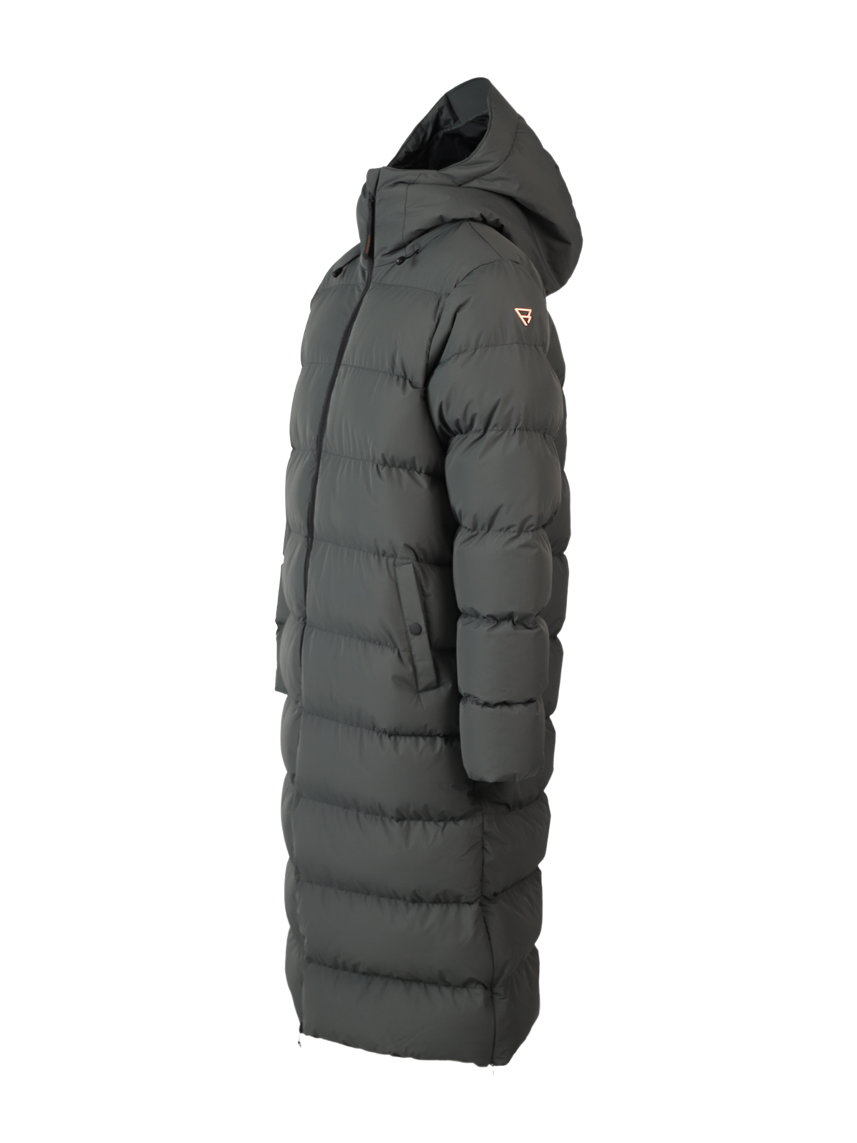 Bigsur Damen Langer Puffer Mantel | Mud Green