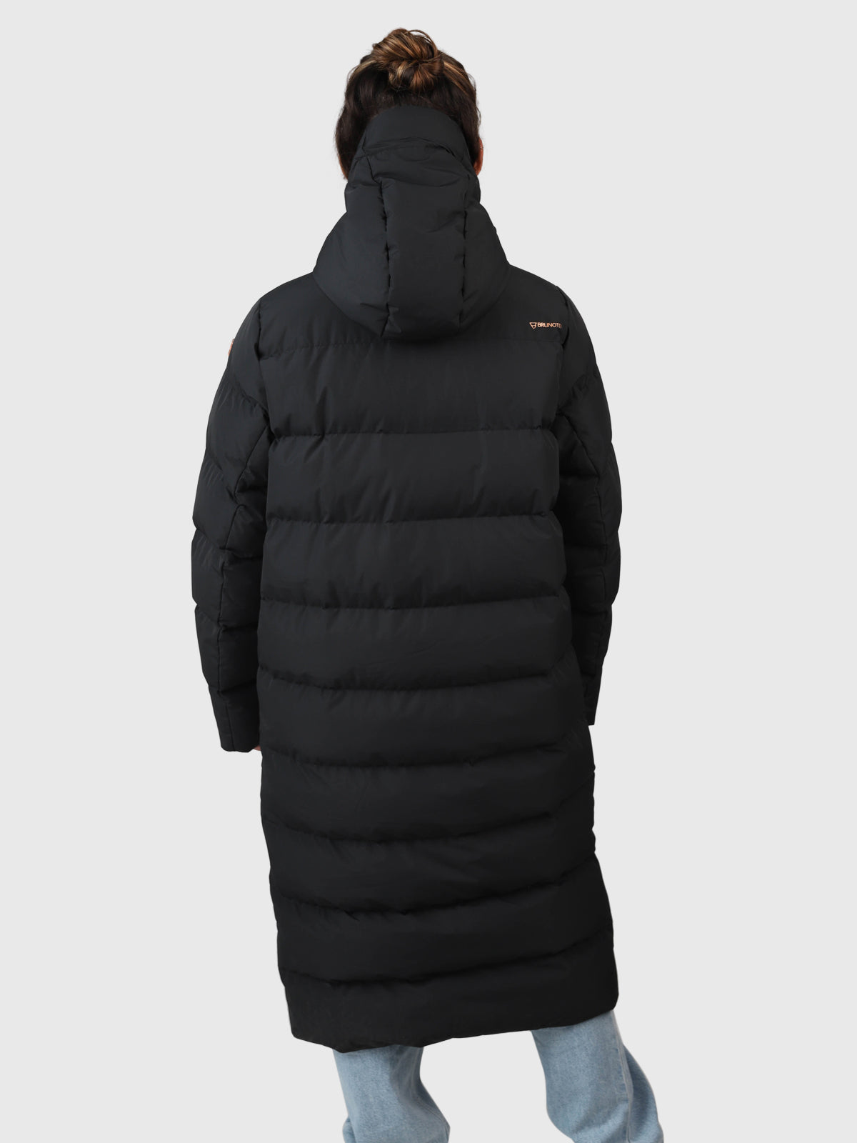 Bigsur Damen Langer Puffer Mantel | Schwarz