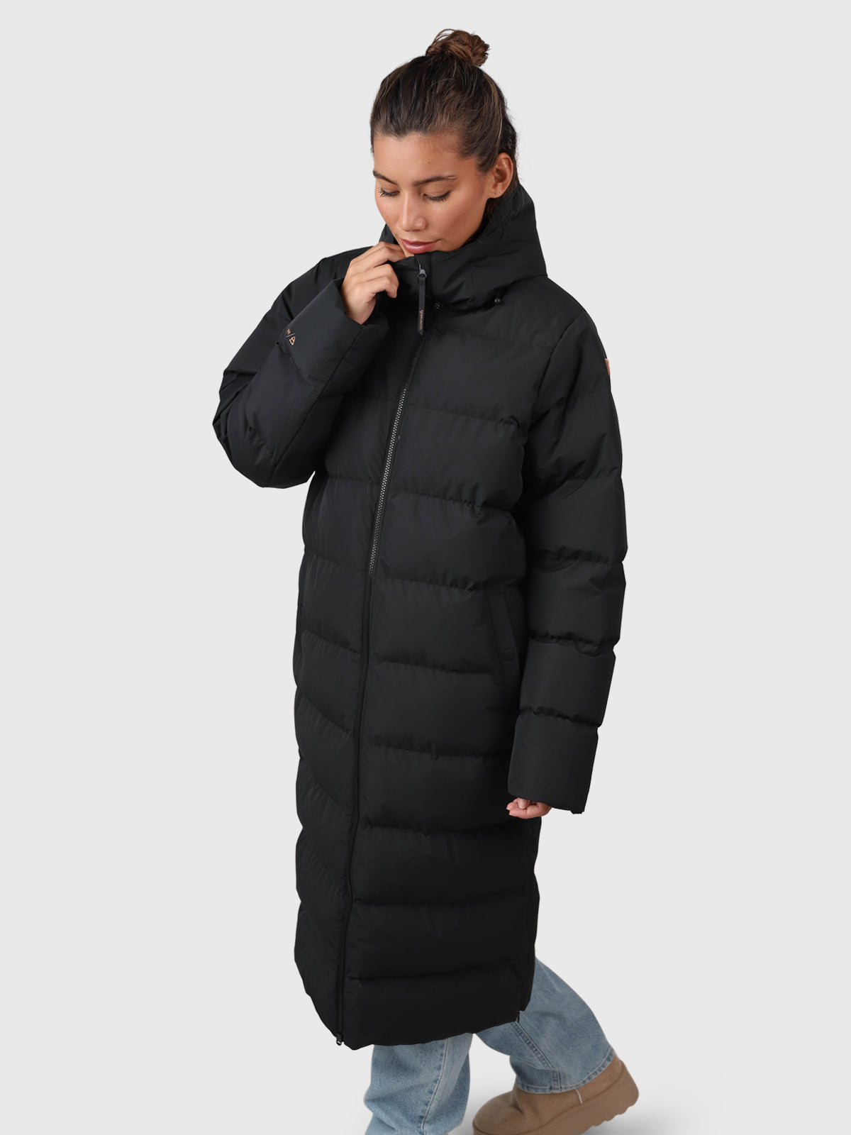 Bigsur Dames Lange Puffer Jas | Zwart