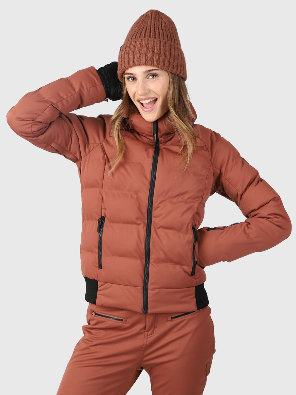 Rust snow clearance jacket