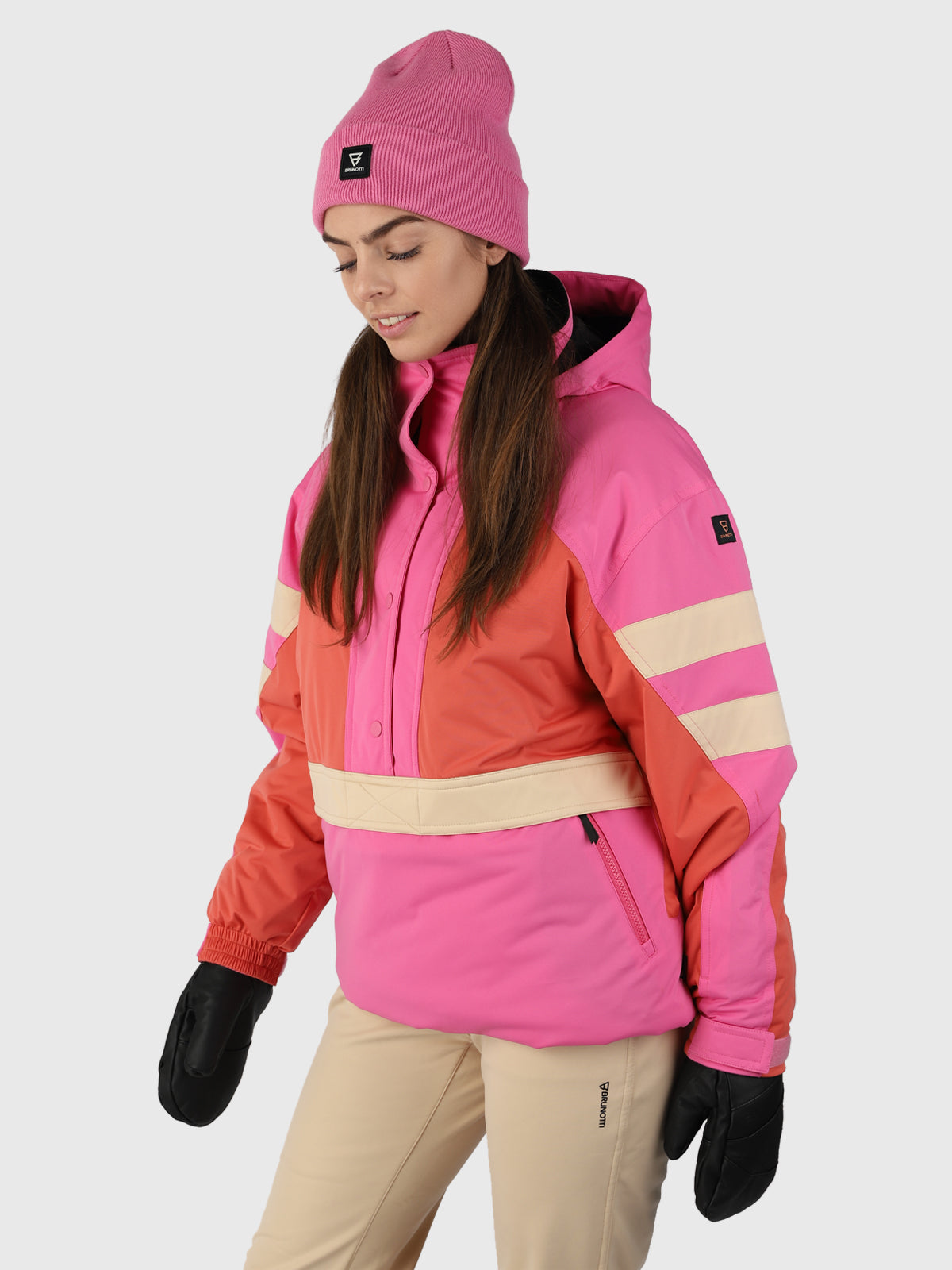 Saporo Women Snow Anorak Oversized Pink