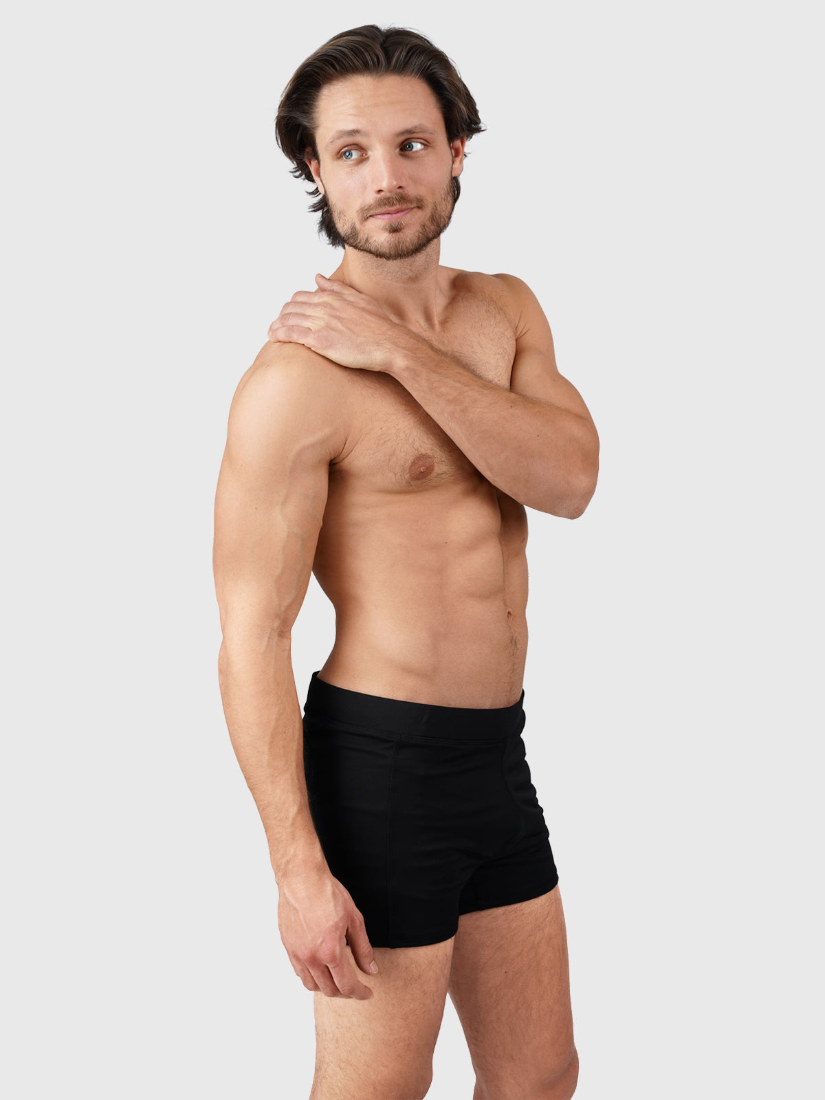 Samier-Logo Herren Badehose | Schwarz