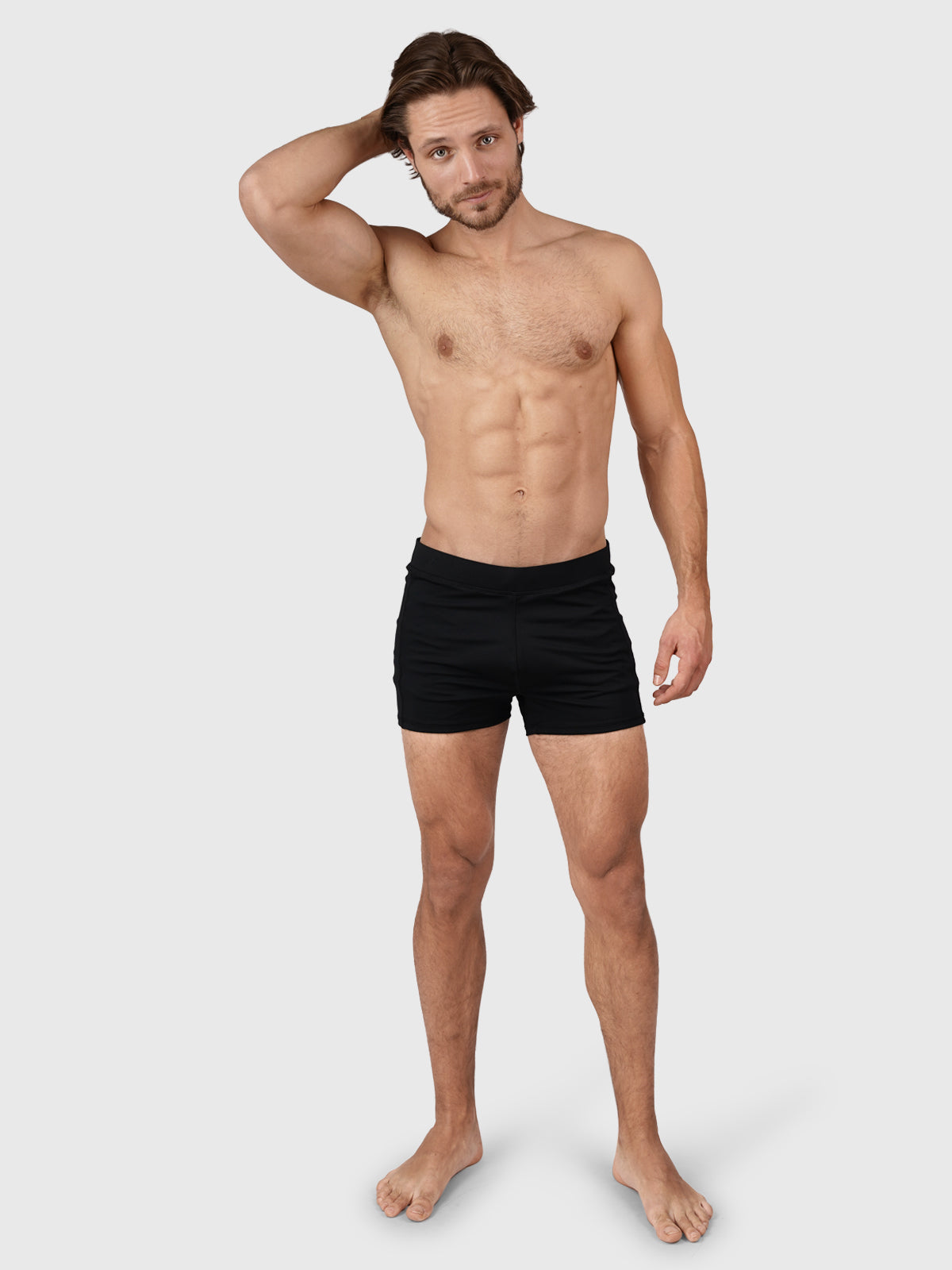 Samier-Logo Herren Badehose | Schwarz