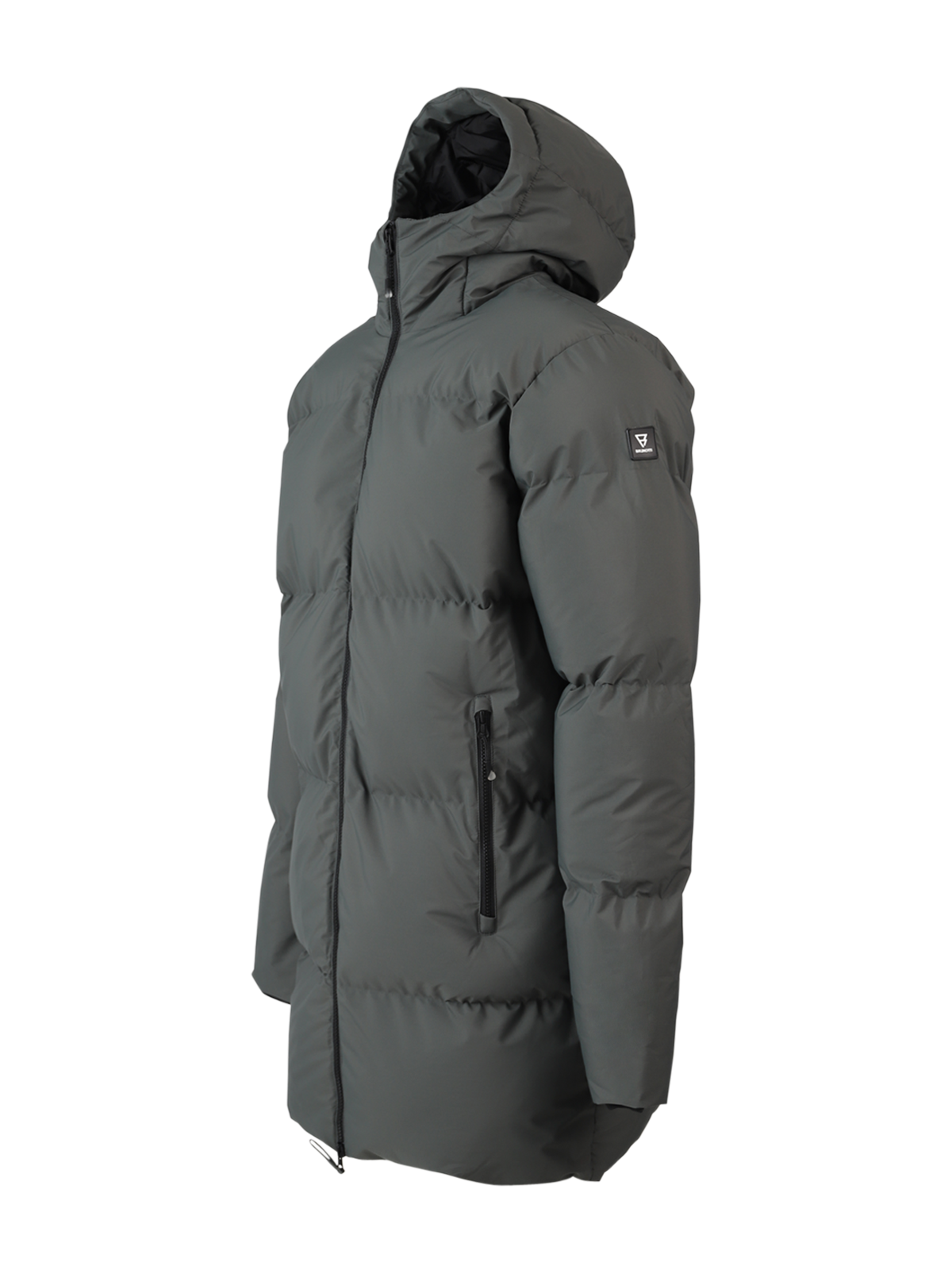 Bigmain Men Long Puffer Jacket | Mud Green