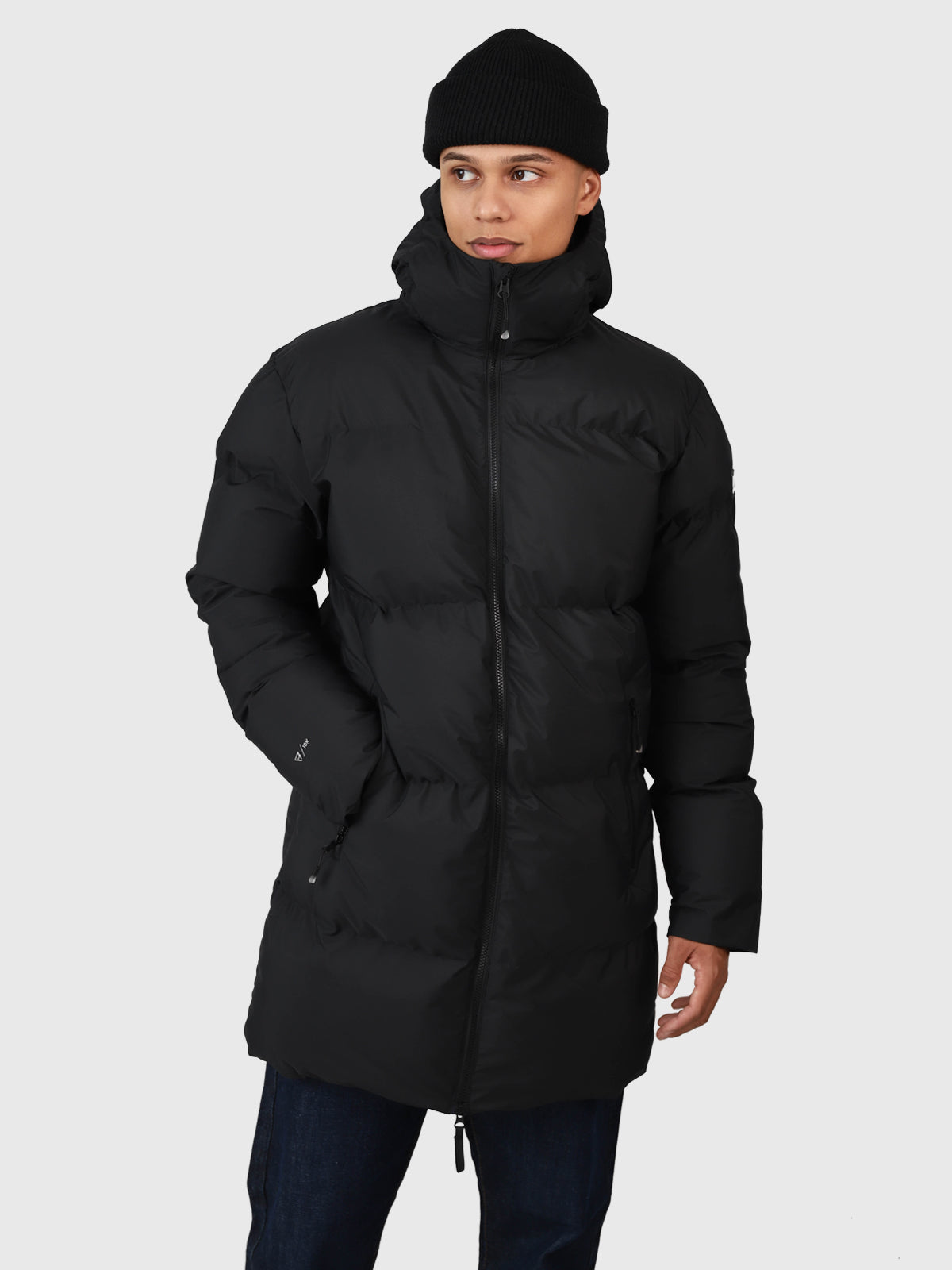 Bigmain Heren Lange Puffer Jas | Zwart