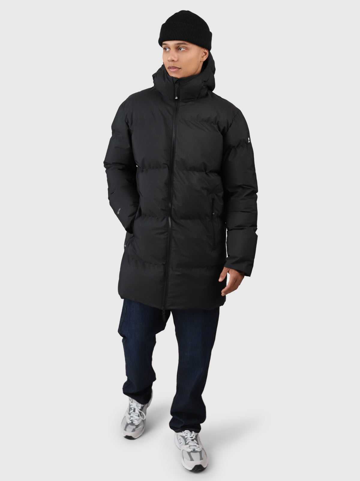 Bigmain Men Long Puffer Jacket | Black