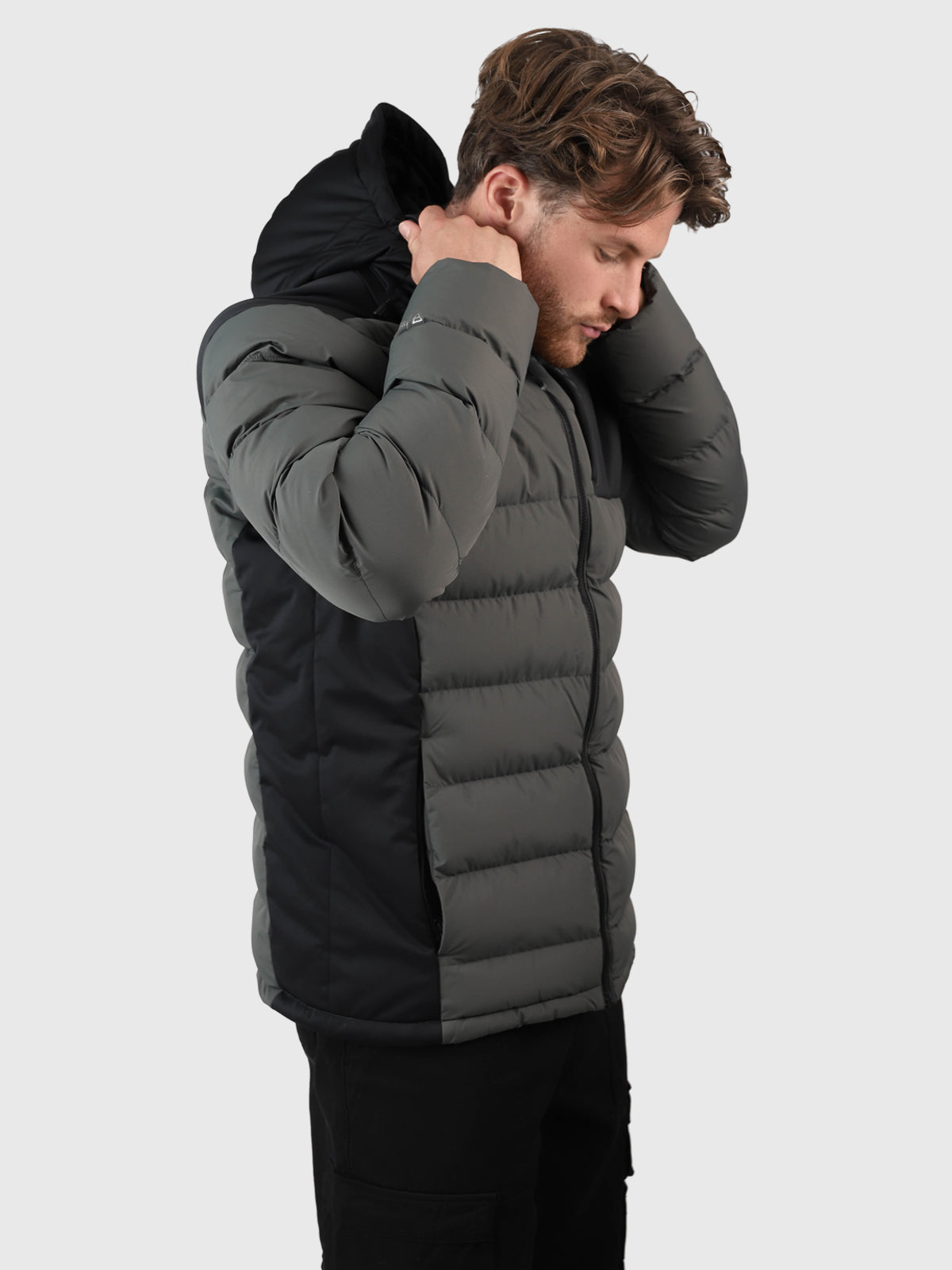 Twyn Herren Puffer Jacke | Mud Green