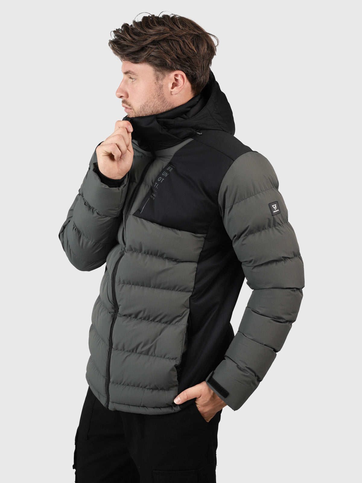 Twyn Herren Puffer Jacke | Mud Green