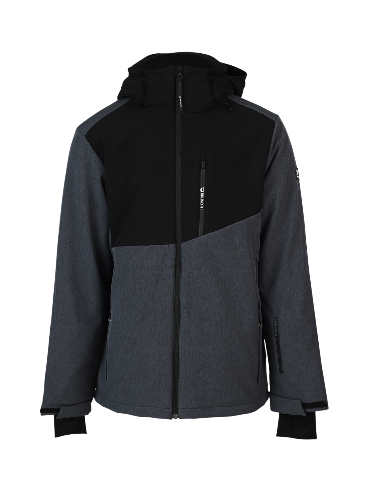 Twinstroke Heren Softshell Ski Jas | Dark Grey Melee