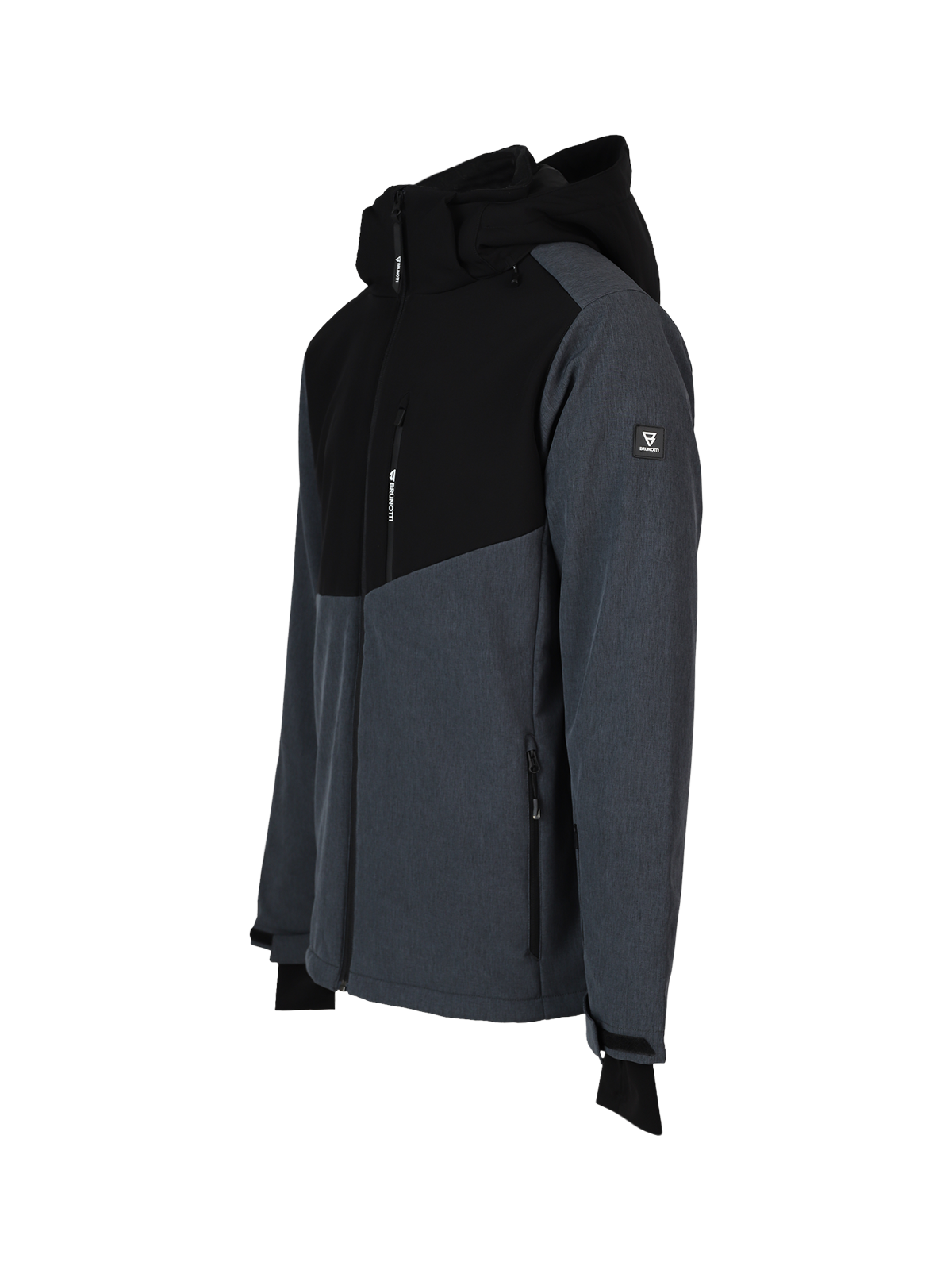 Twinstroke Men Softshell Snow Jacket | Dark Grey Melee