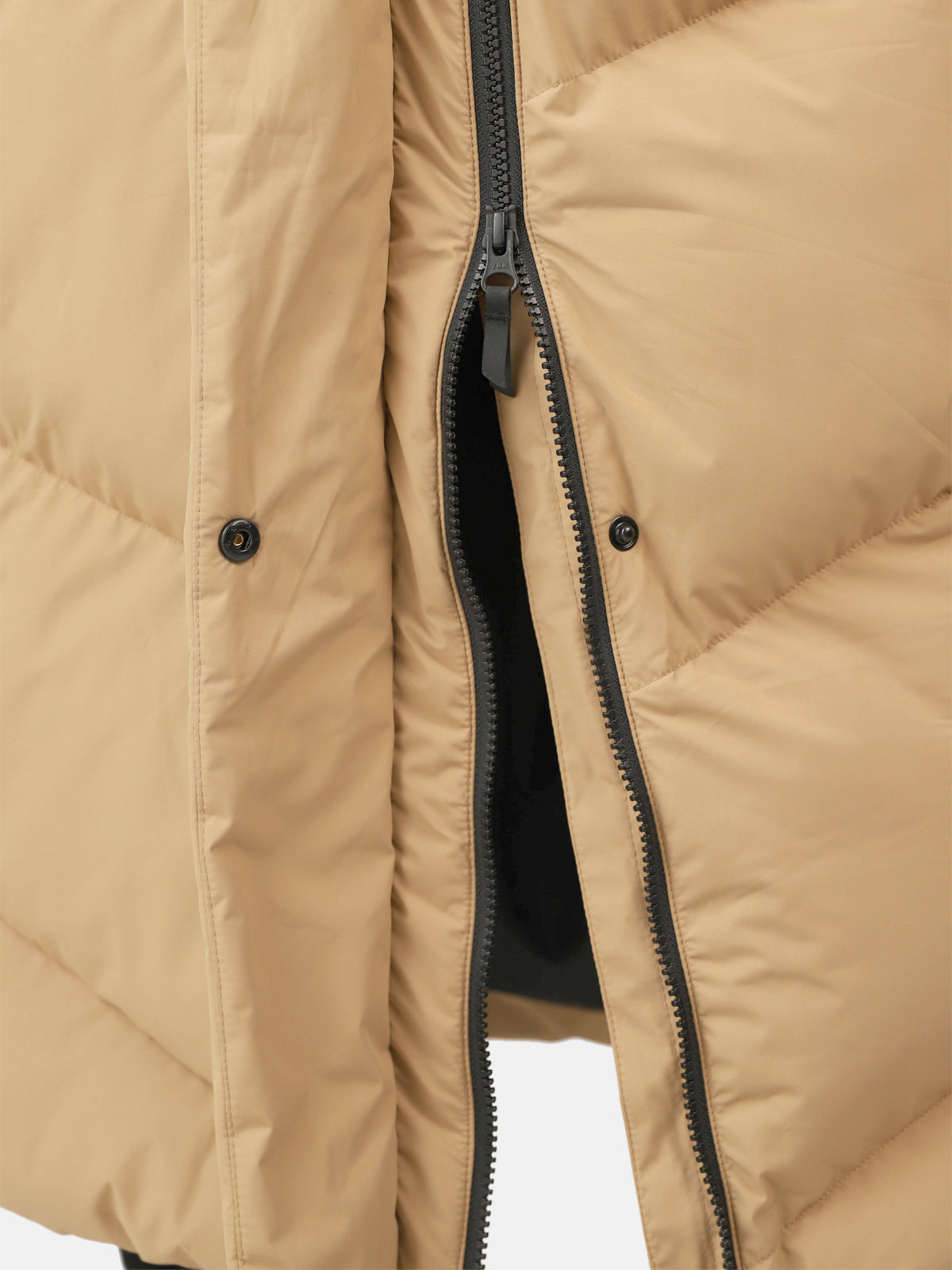 Bigsury Damen Langer Puffer Mantel | Desert