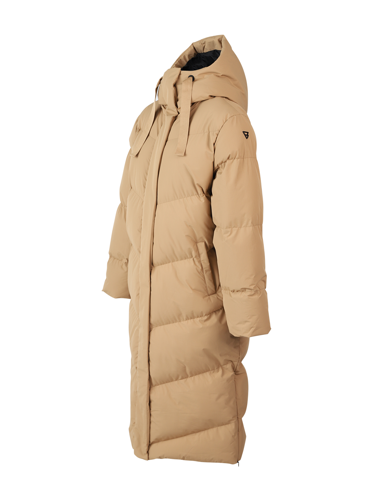 Bigsury Dames Lange Puffer Jas | Desert