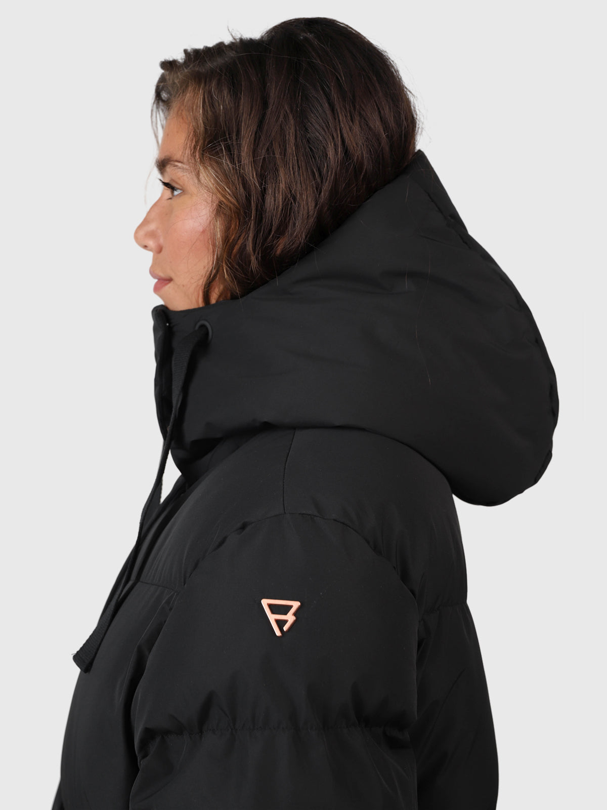 Bigsury Dames Lange Puffer Jas | Zwart