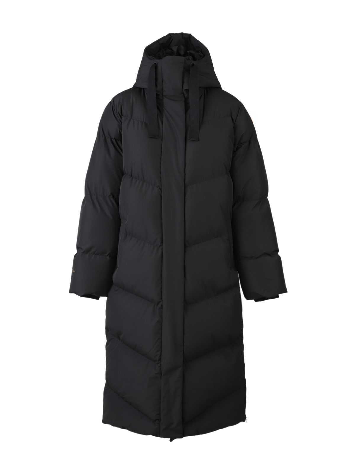 Bigsury Damen Langer Puffer Mantel | Schwarz