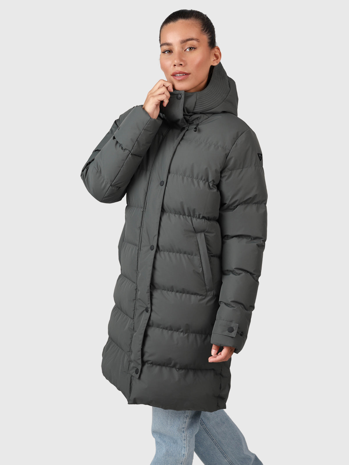 Madwell Damen Puffer Mantel | Mud Green