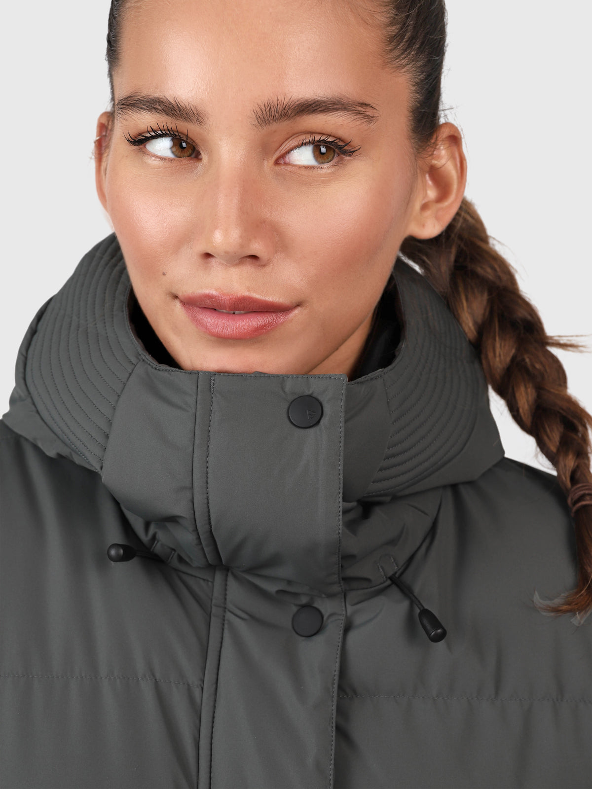 Madwell Damen Puffer Mantel | Mud Green