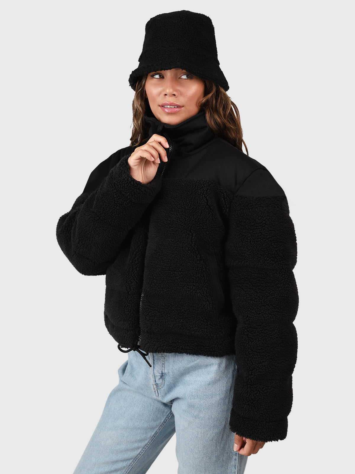 Teddy Dames Teddy Puffer Jas | Zwart