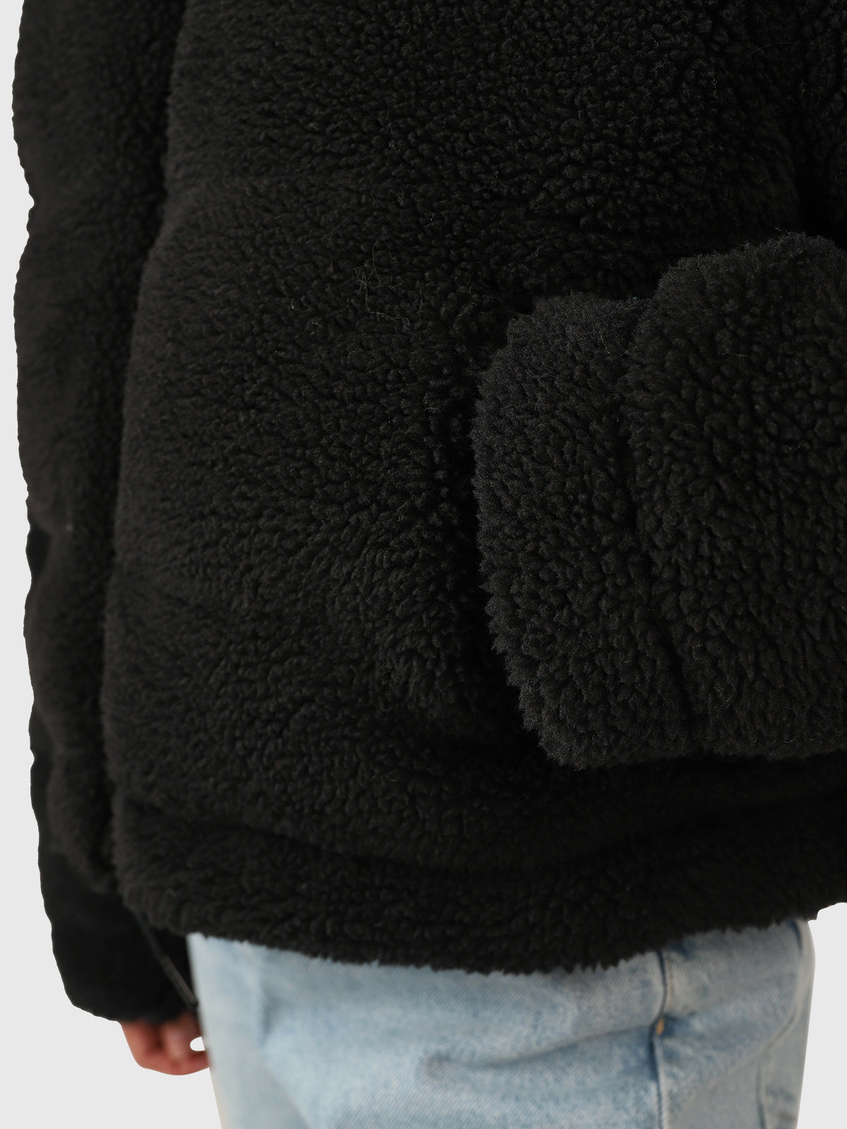 Black fluffy teddy shops jacket