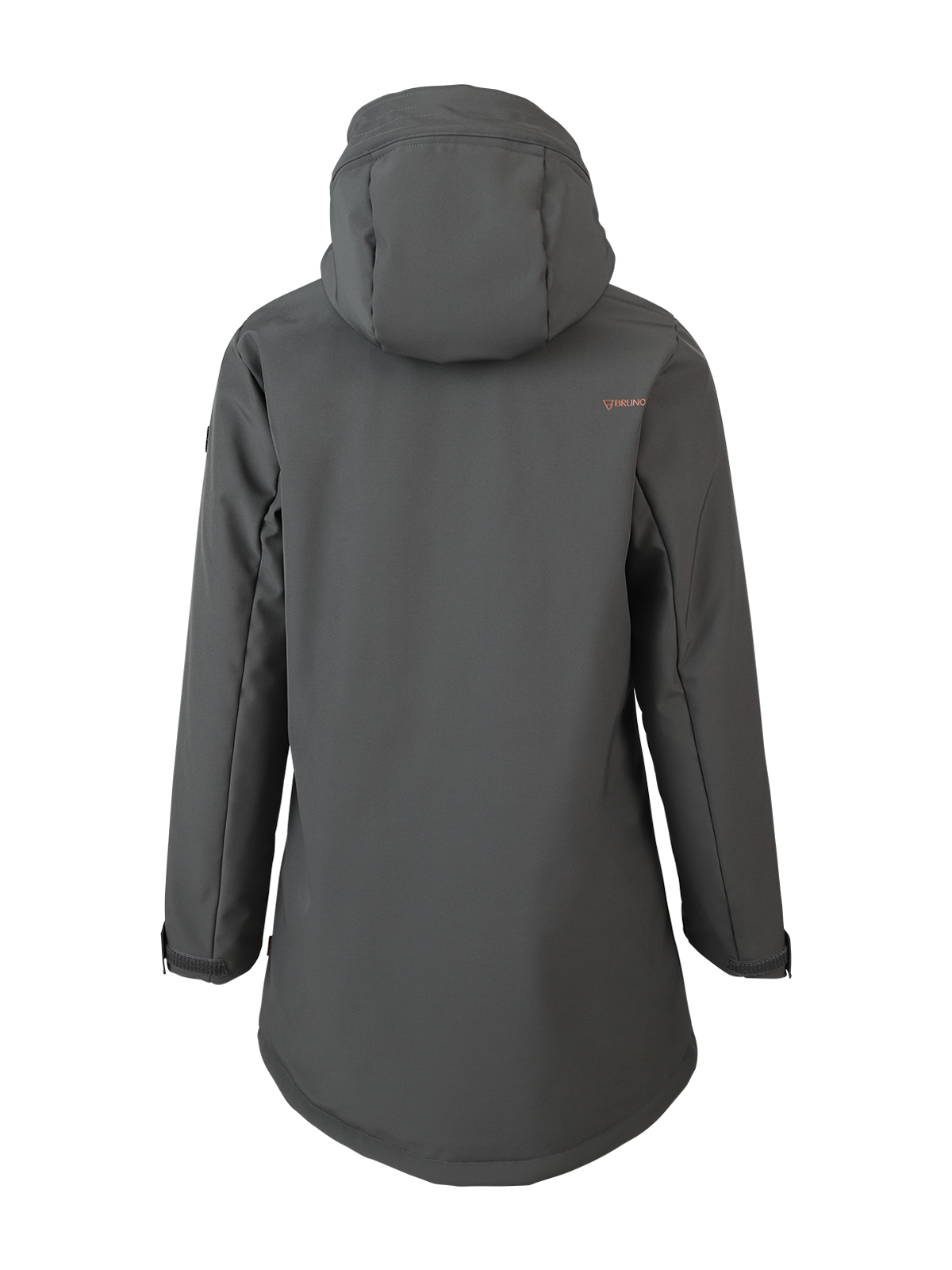 Melle Dames Lange Softshell Jas | Mud Green