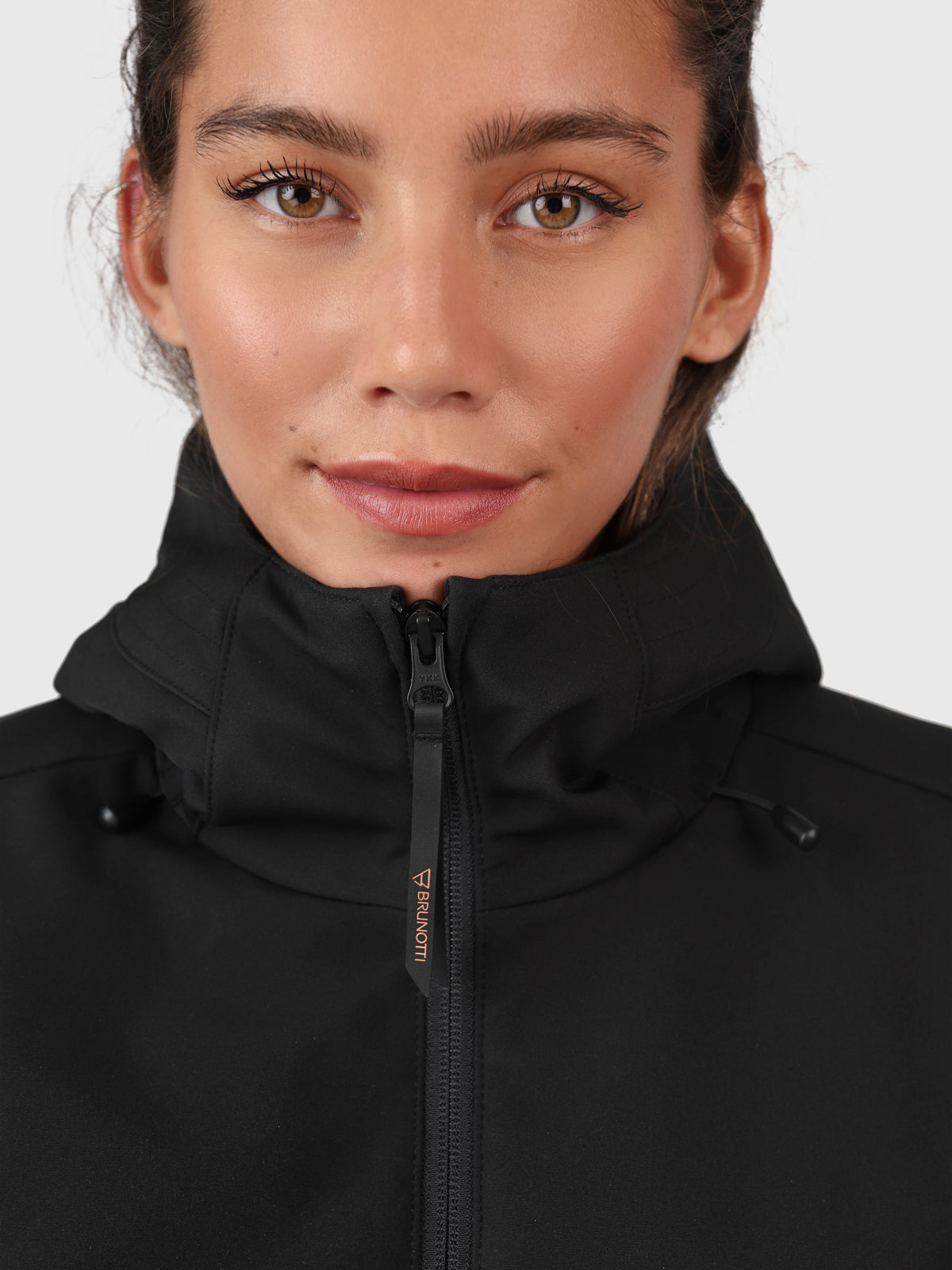 Melle Dames Lange Softshell Jas | Zwart