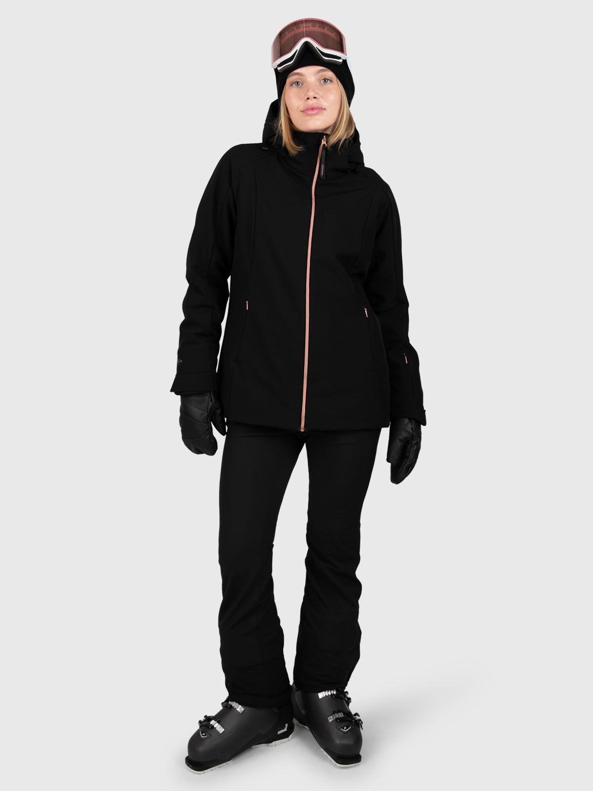 Aria Damen Softshell Skijacke | Schwarz