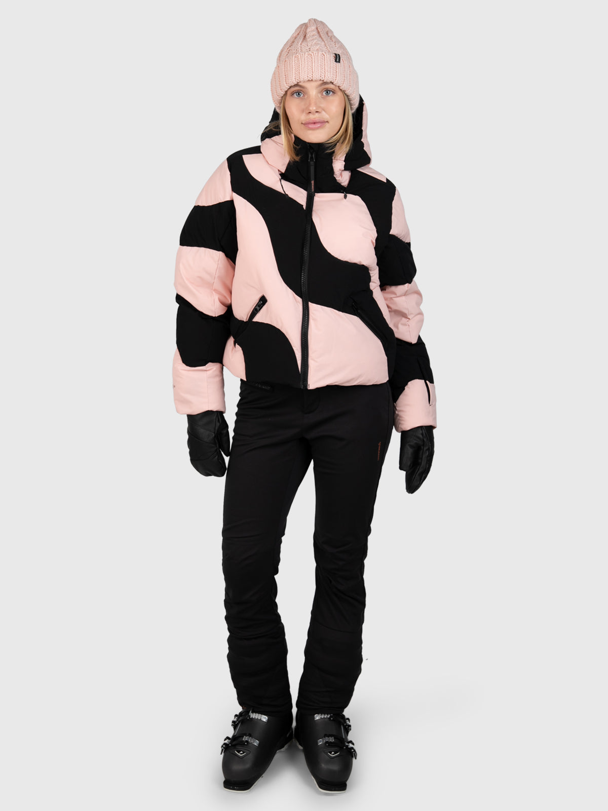 Maryski Dames Puffer Ski Jas | Soft Pink