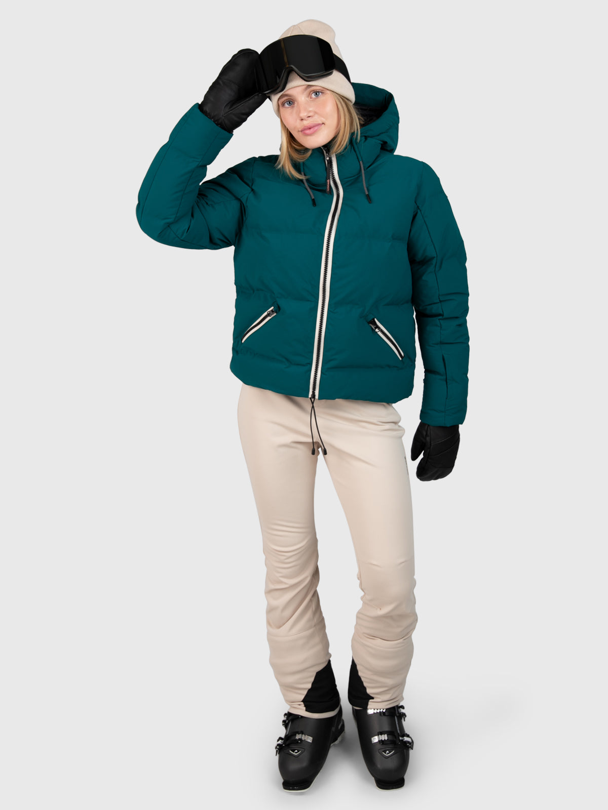 Cypress Damen Puffer Skijacke | Evergreen