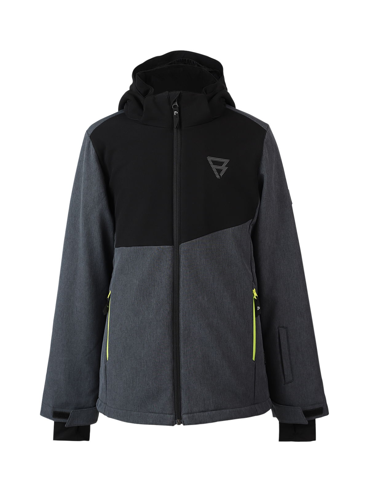 Twinstroky Jungen Softshell Skijacke | Dark Grey Melee