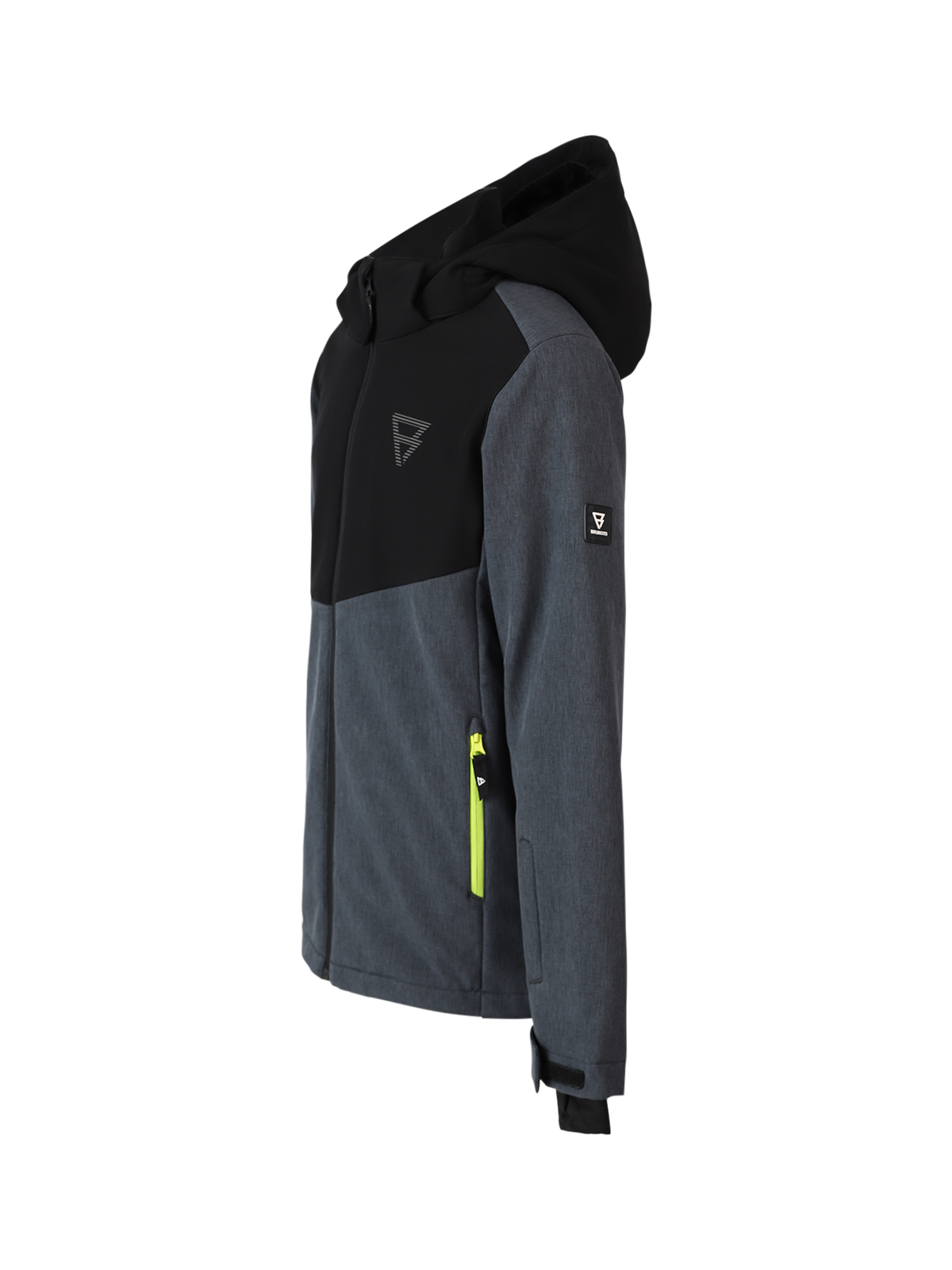 Twinstroky Jungen Softshell Skijacke | Dark Grey Melee