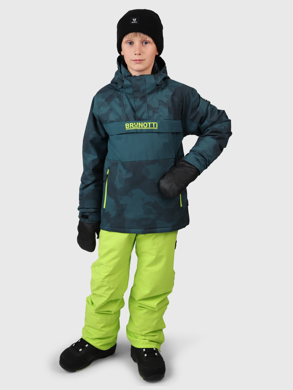 Keystony-Gradient Jongens Anorak Ski Jas | Fuel Green