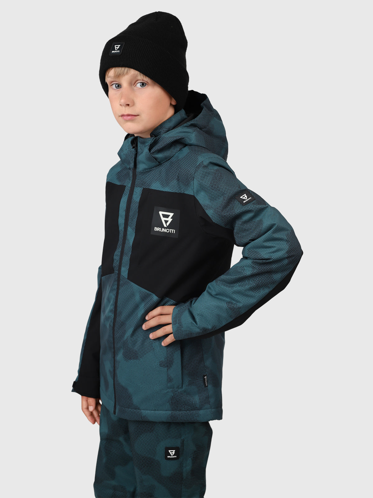 Aratiny-Gradient Jungen Skijacke | Fuel Green