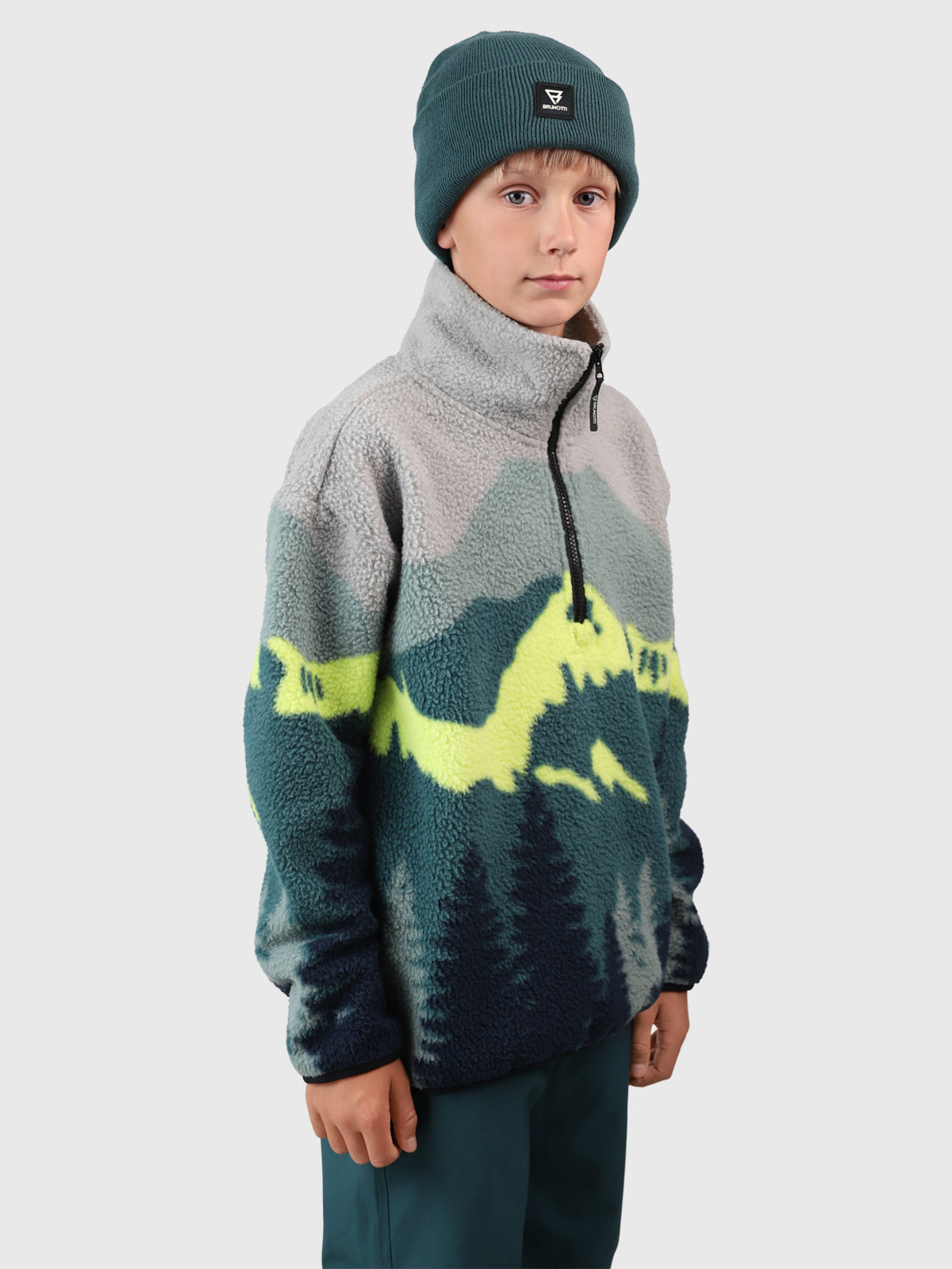 Rodrigy-Mountain Jongens Fleece | Fuel Green