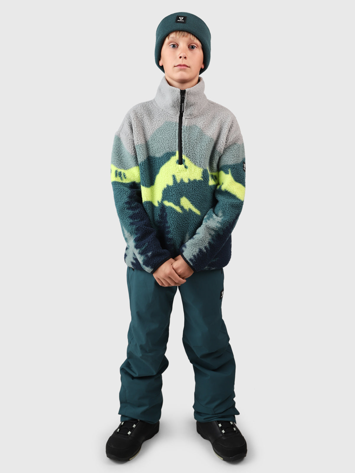 Rodrigy-Mountain Jongens Fleece | Fuel Green