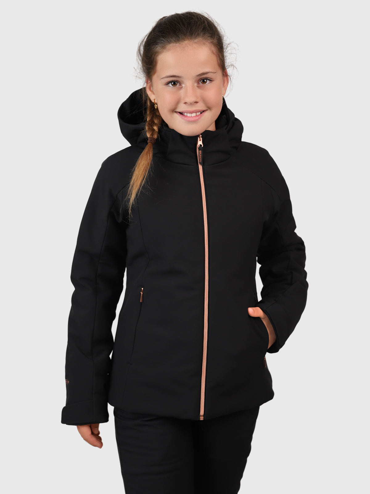 Ariasy Mädchen Softshell Skijacke | Schwarz