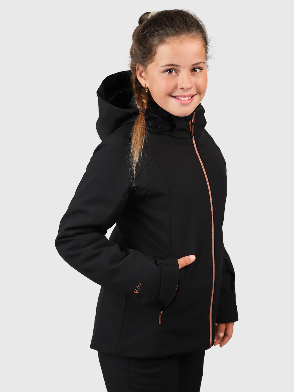 Ariasy Mädchen Softshell Skijacke | Schwarz