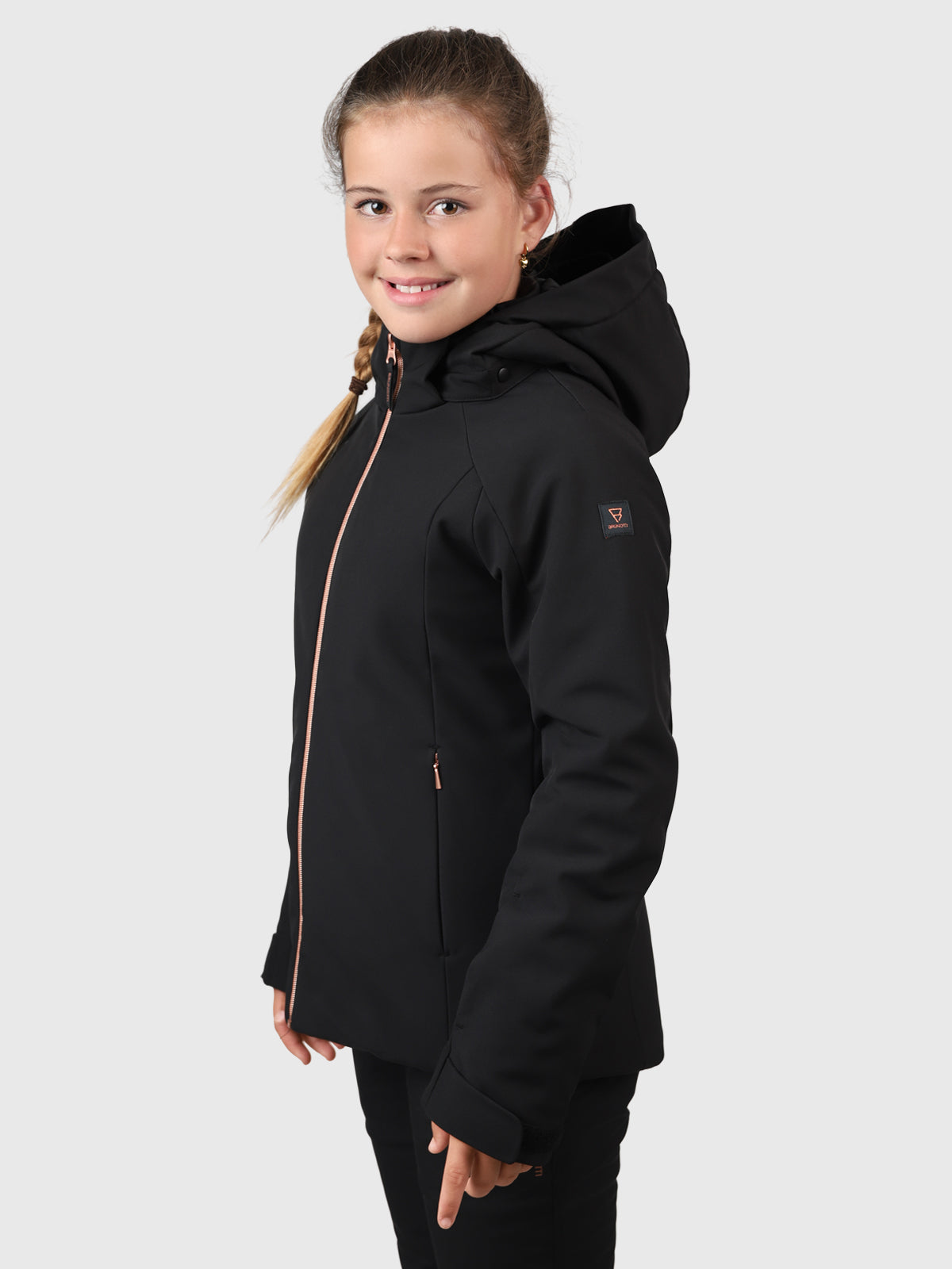 Ariasy Meisjes Softshell Ski Jas | Zwart